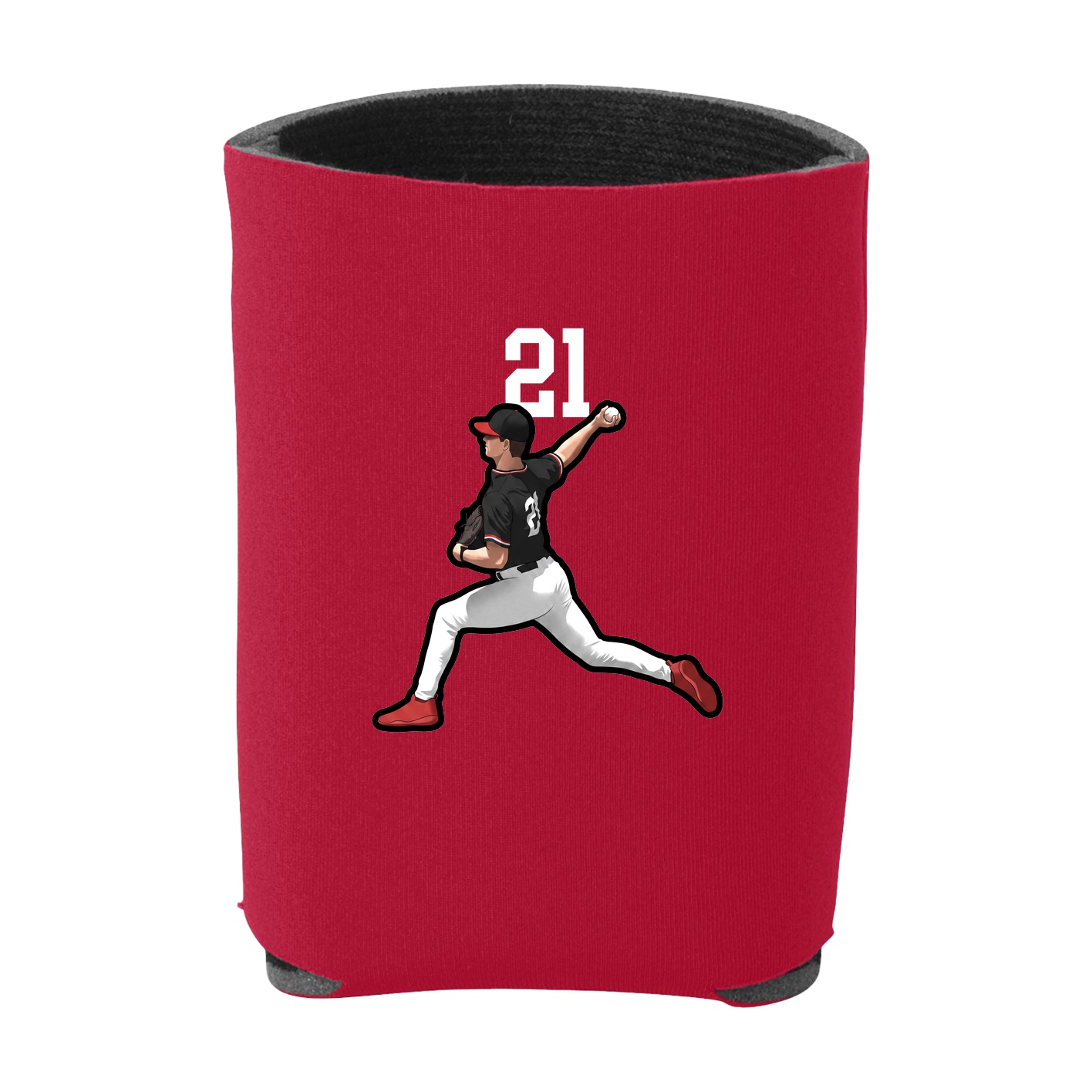 Can Holder — Number Top in Red