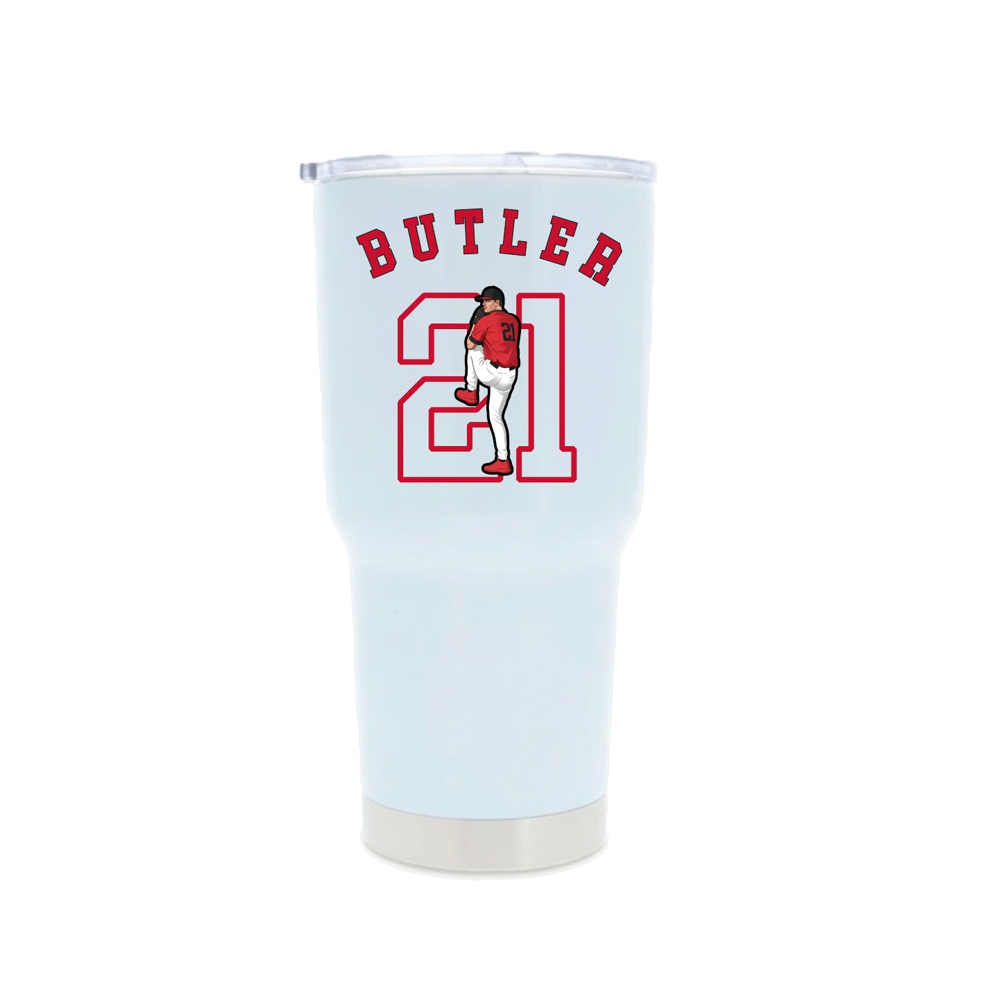 30oz Stainless Steel Tumbler — Shirsey Arch in White