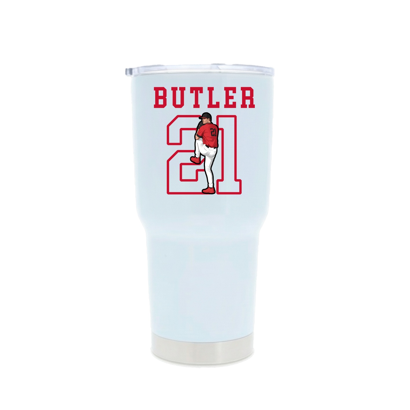 30oz Stainless Steel Tumbler — Shirsey in White