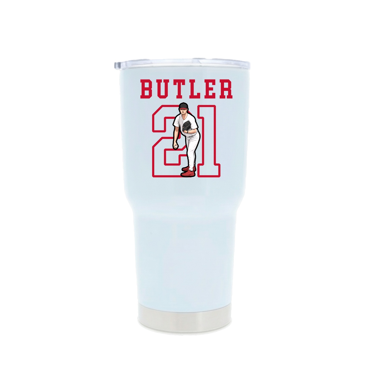30oz Stainless Steel Tumbler — Shirsey in White