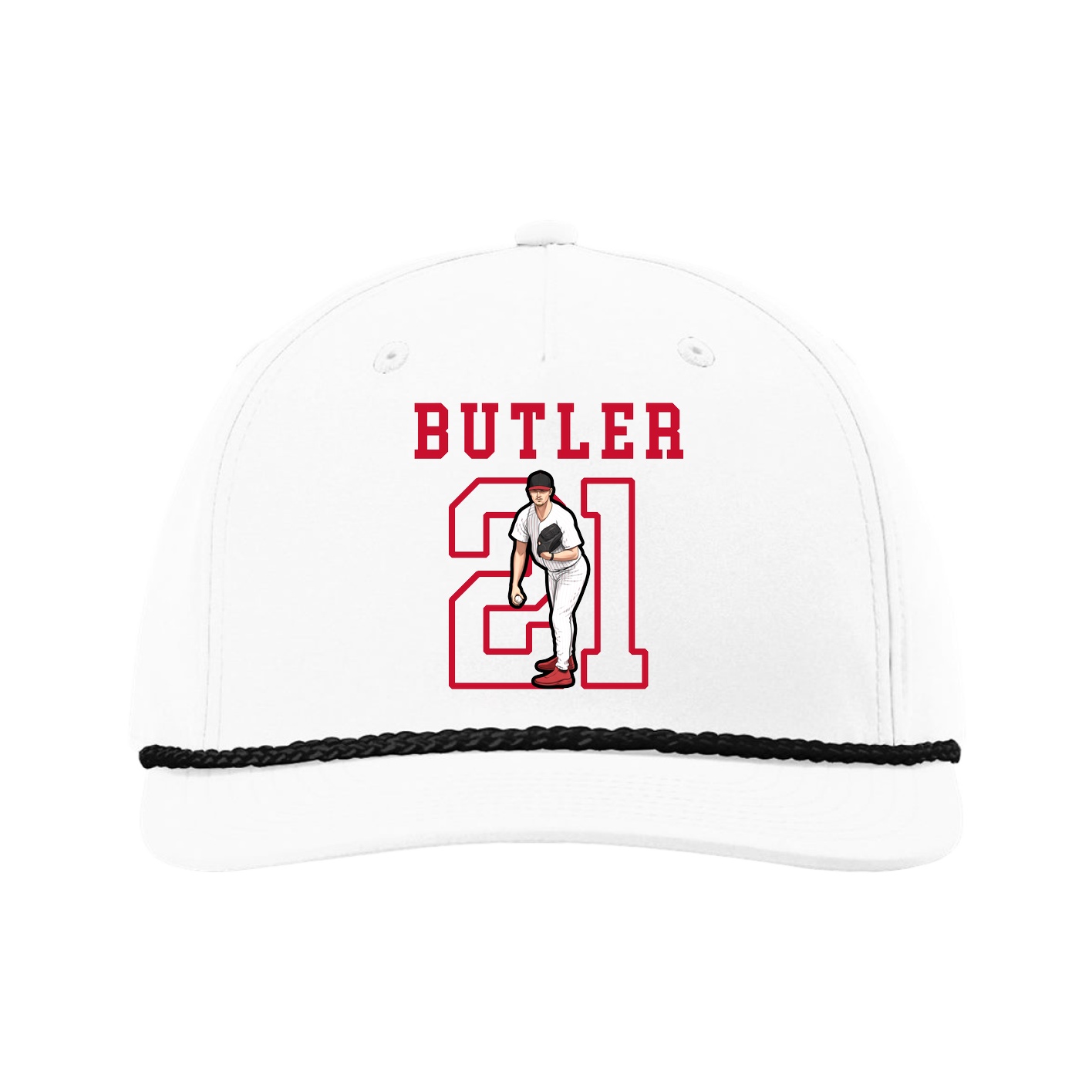Five-Panel Classic Rope Cap — Shirsey in White
