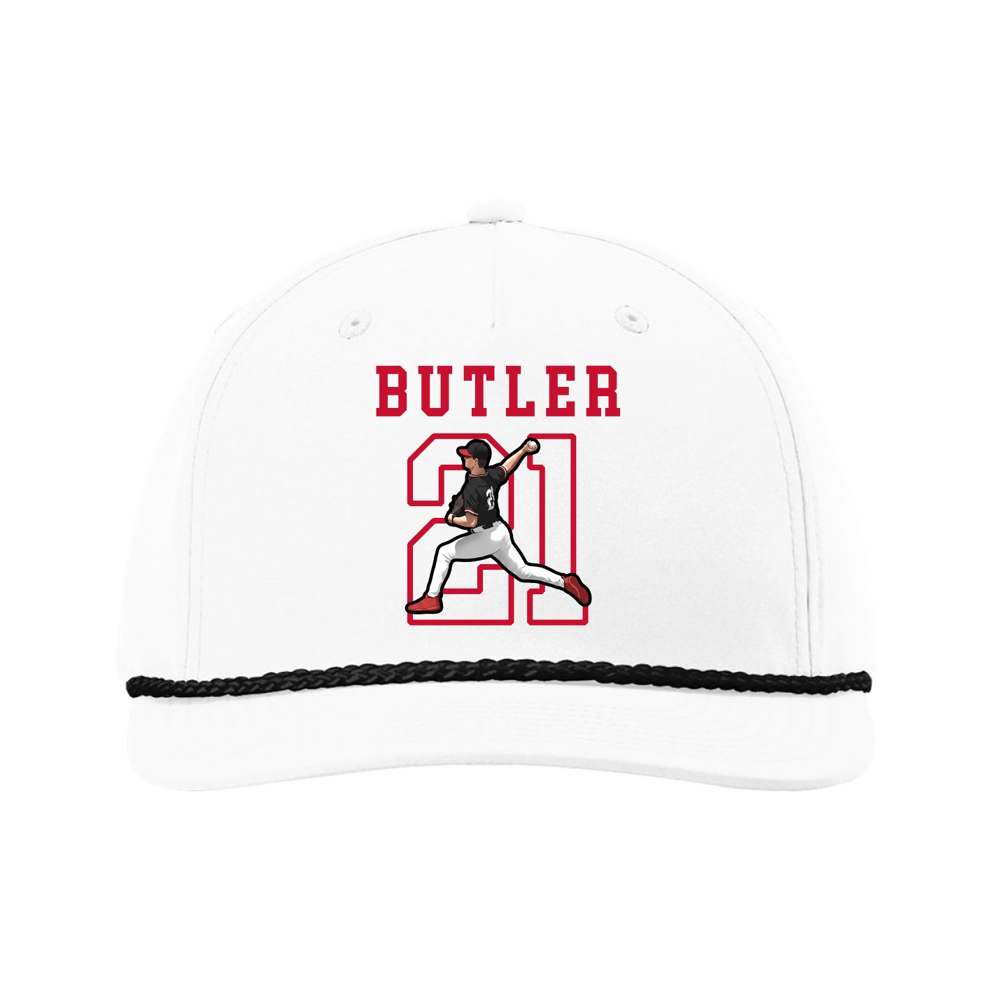 Five-Panel Classic Rope Cap — Shirsey in White