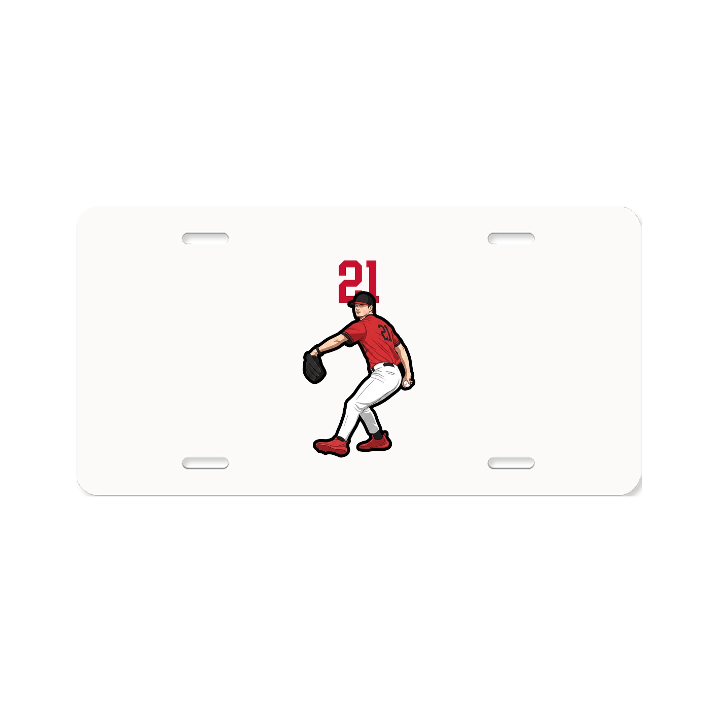 License Plate — Number Top in Classic