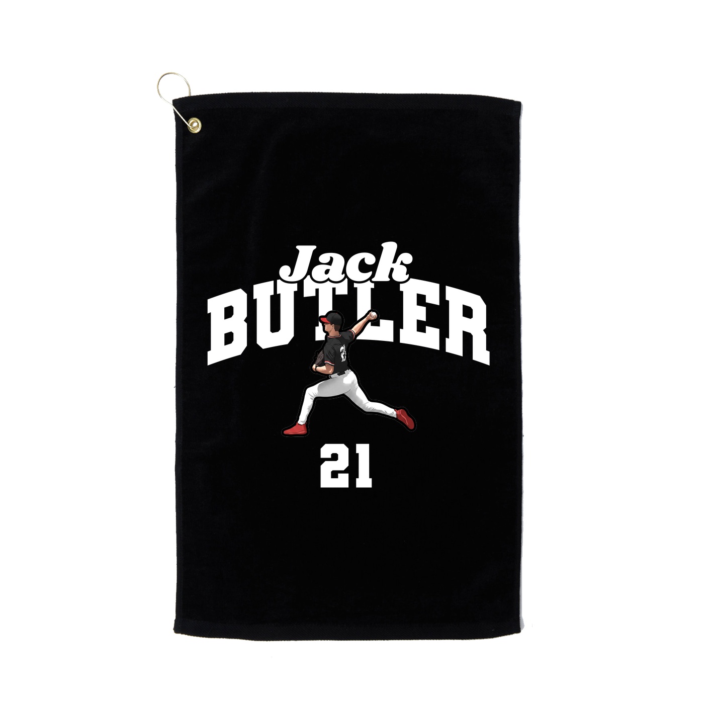 Golf Towel — Signature Arch in Black