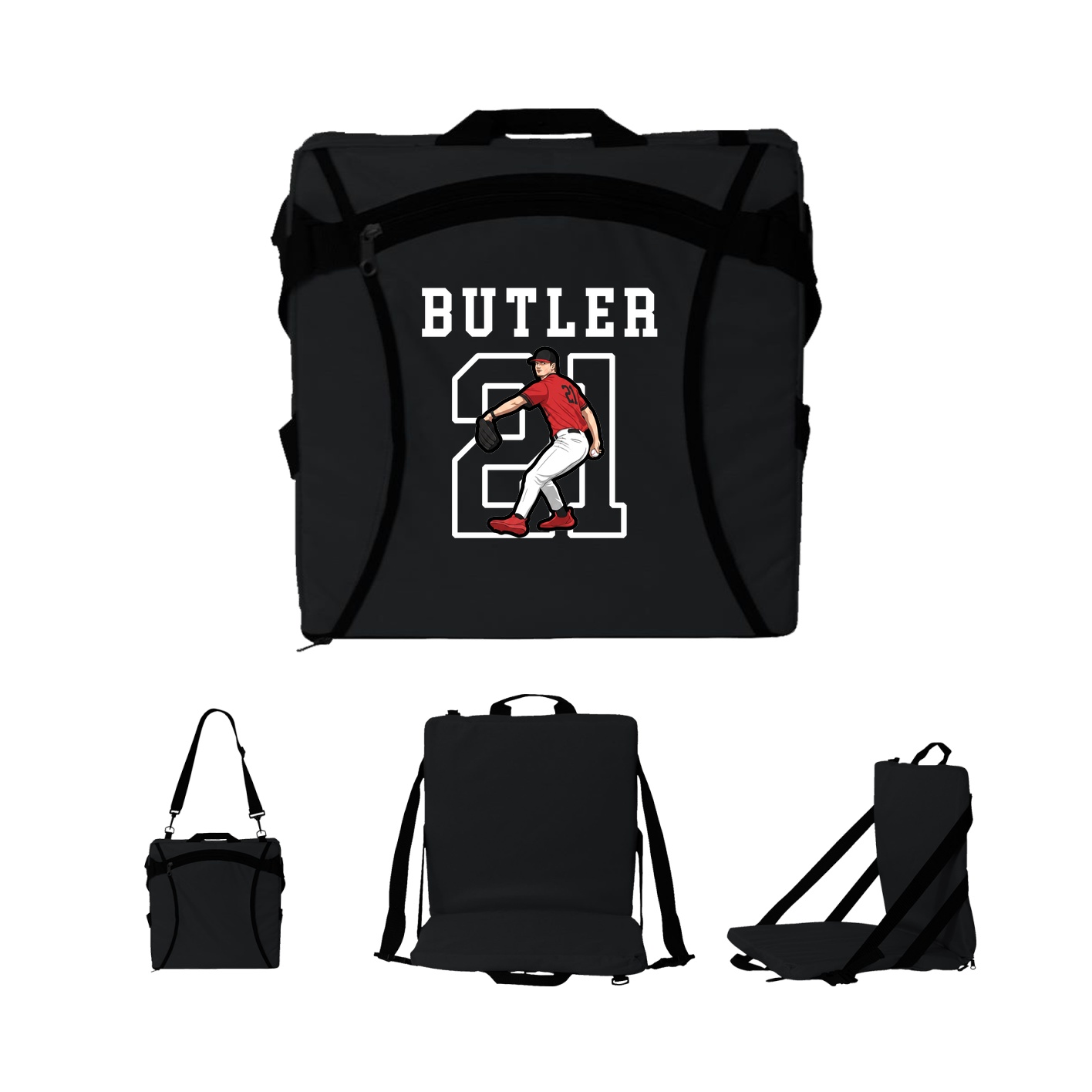 Folding Stadium Seat — Shirsey in Black