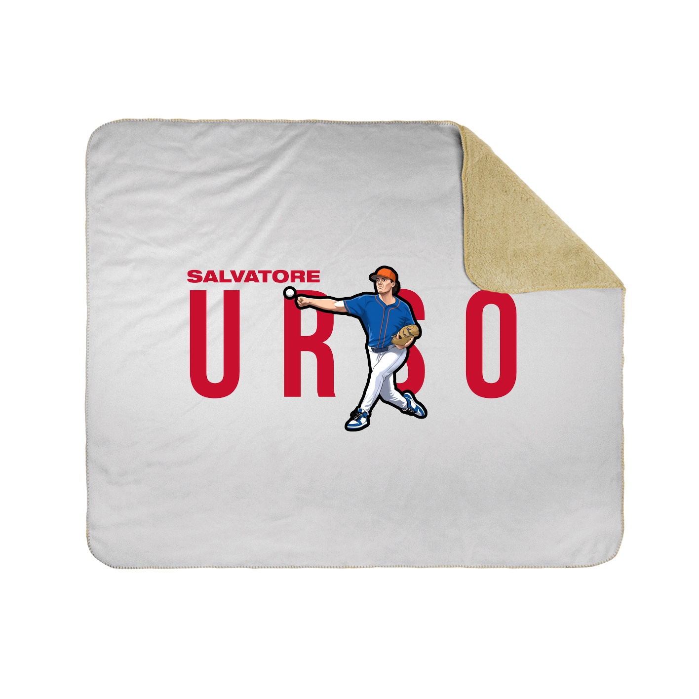 Throw Blanket — Player Name in White
