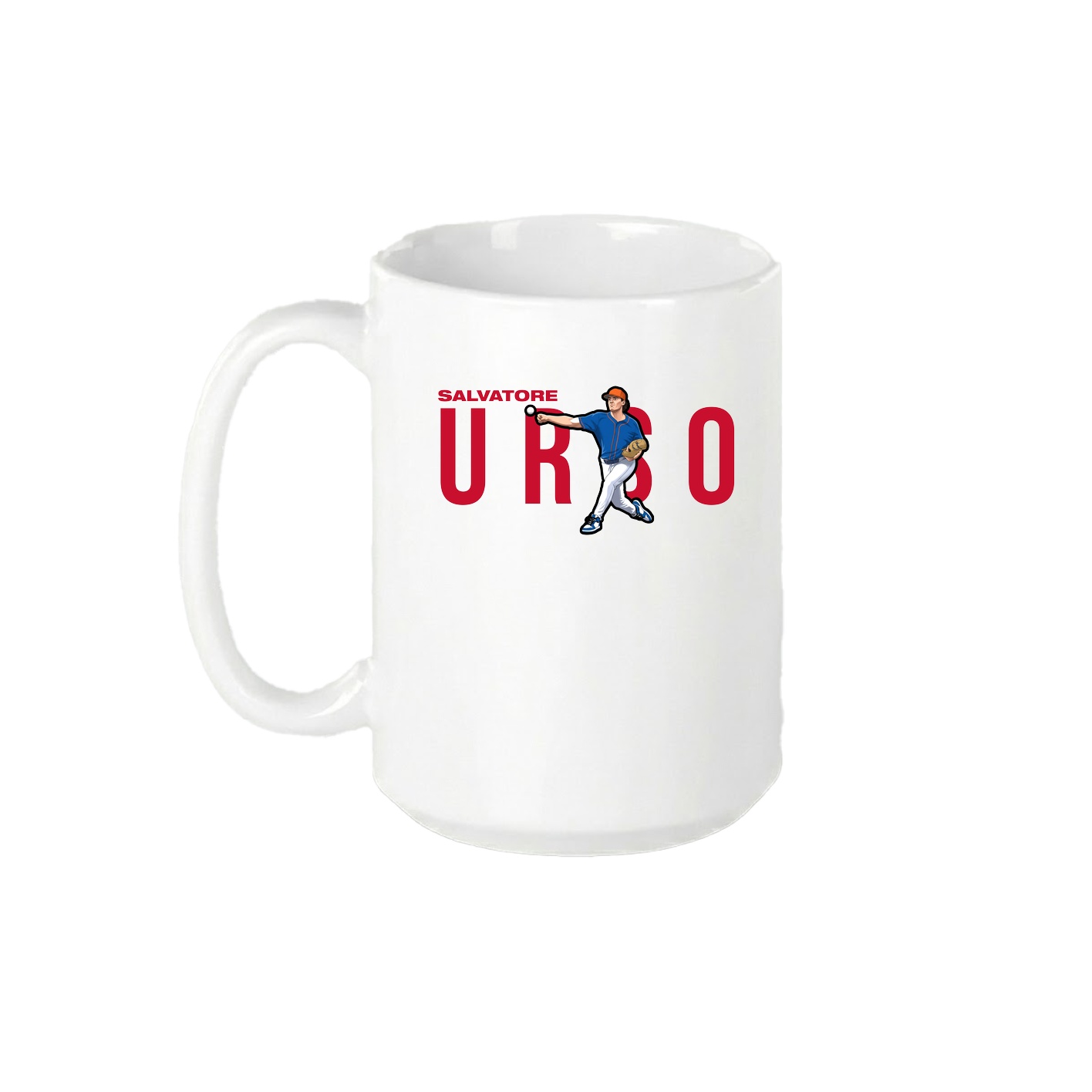 15oz Coffee Mug — Player Name in White