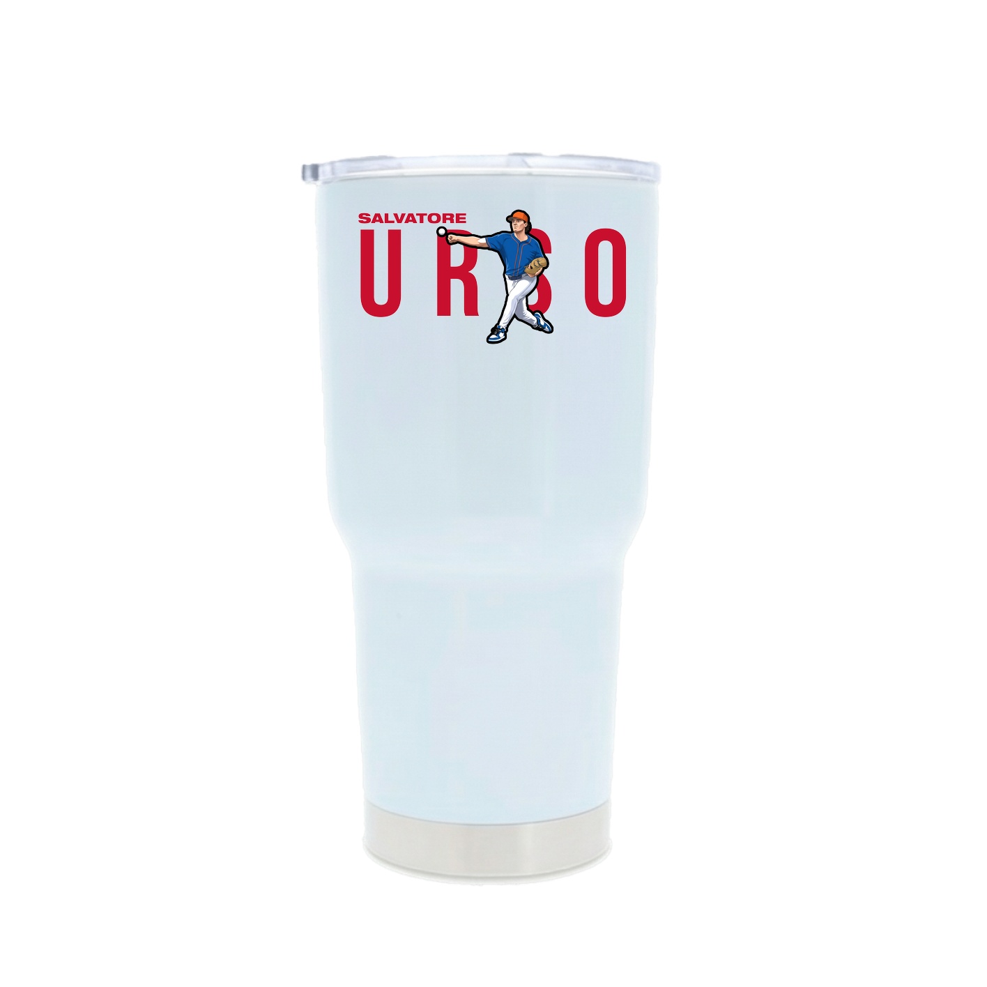 30oz Stainless Steel Tumbler — Player Name in White