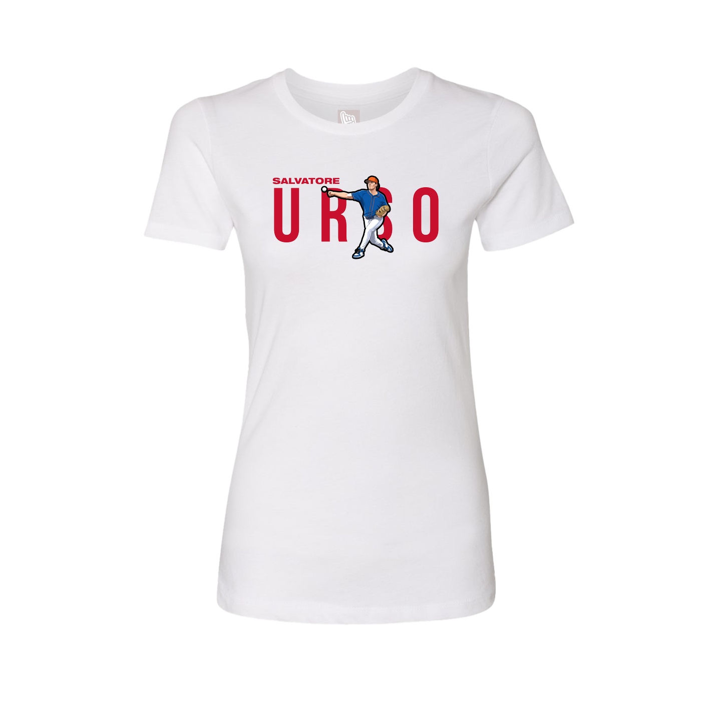 Fitted Women's Tee — Player Name in White