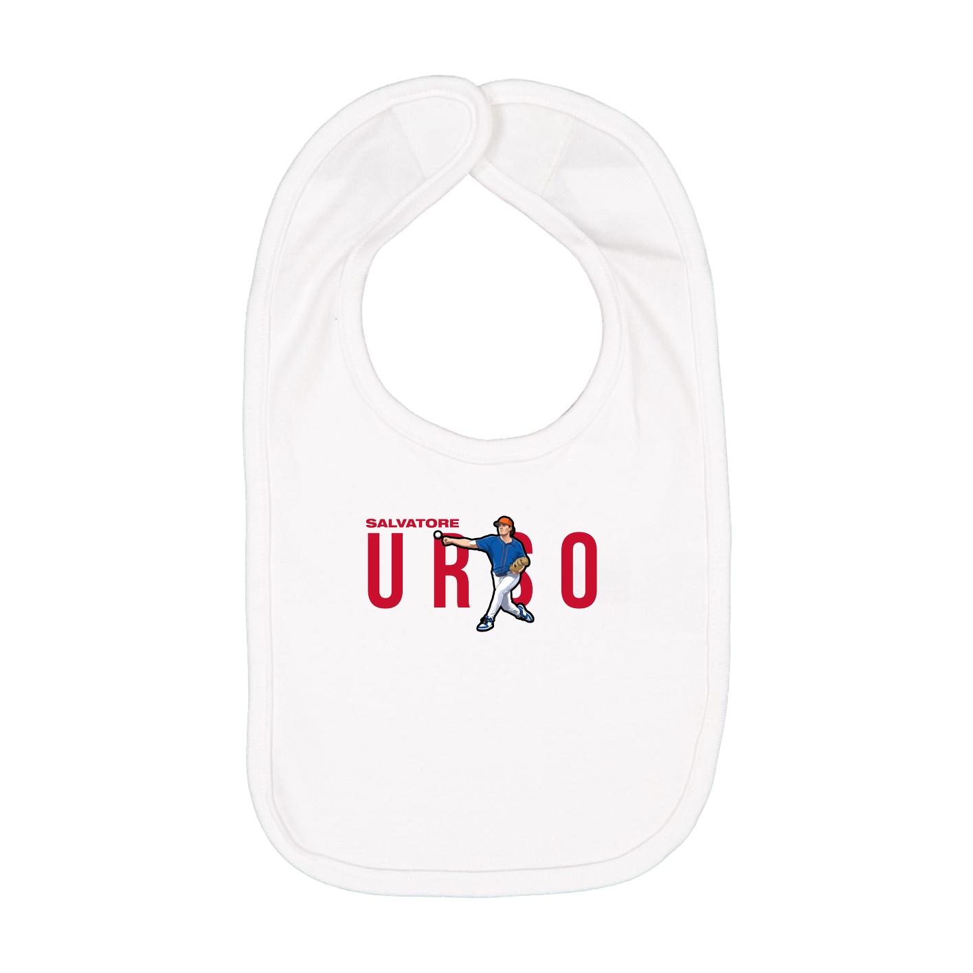 Infant Bib — Player Name in White