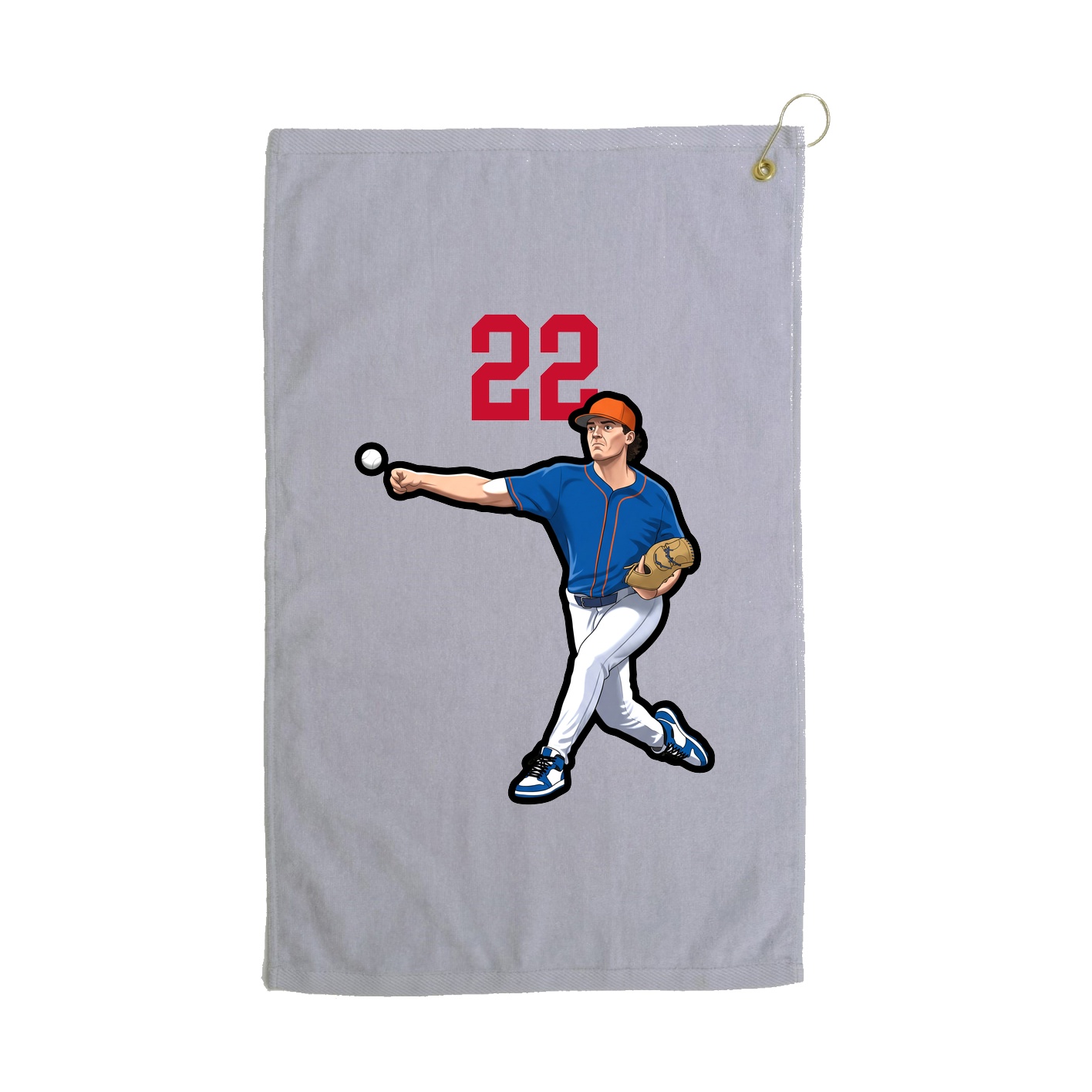 Golf Towel — Number Top in Grey