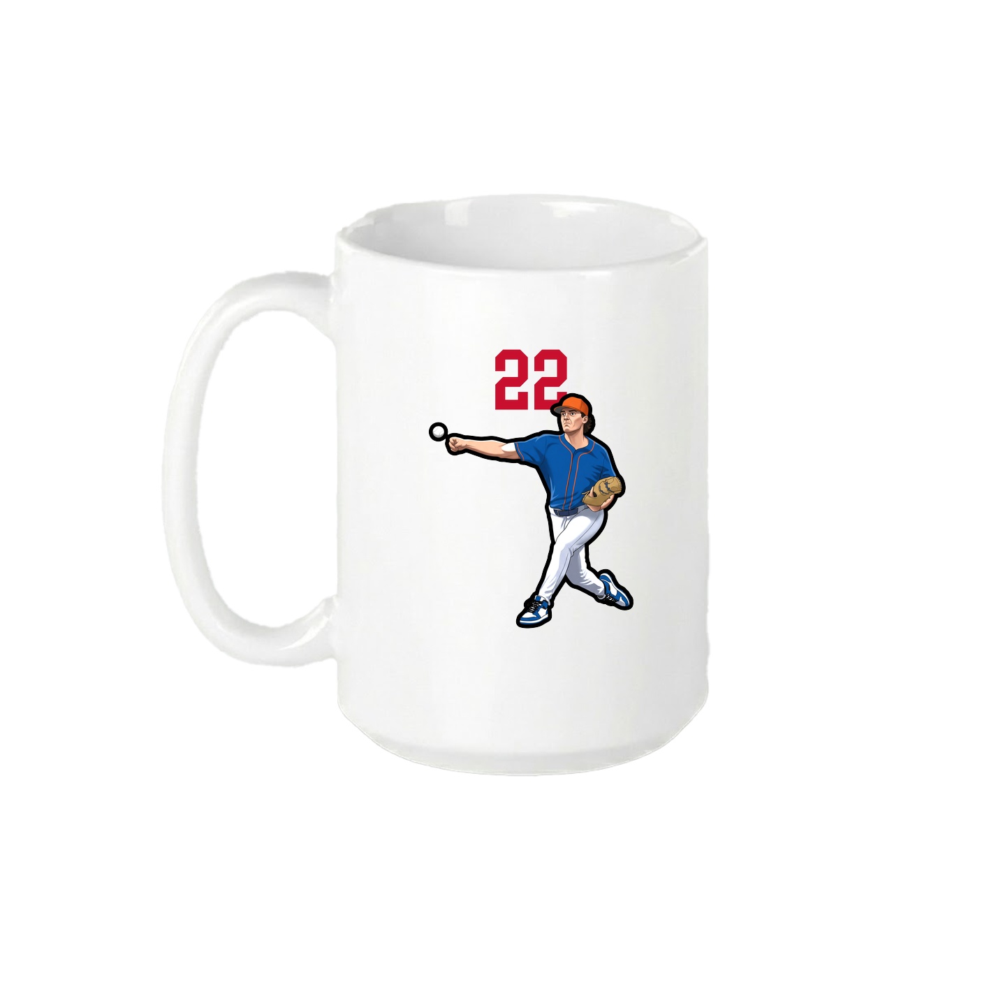 15oz Coffee Mug — Number Top in White