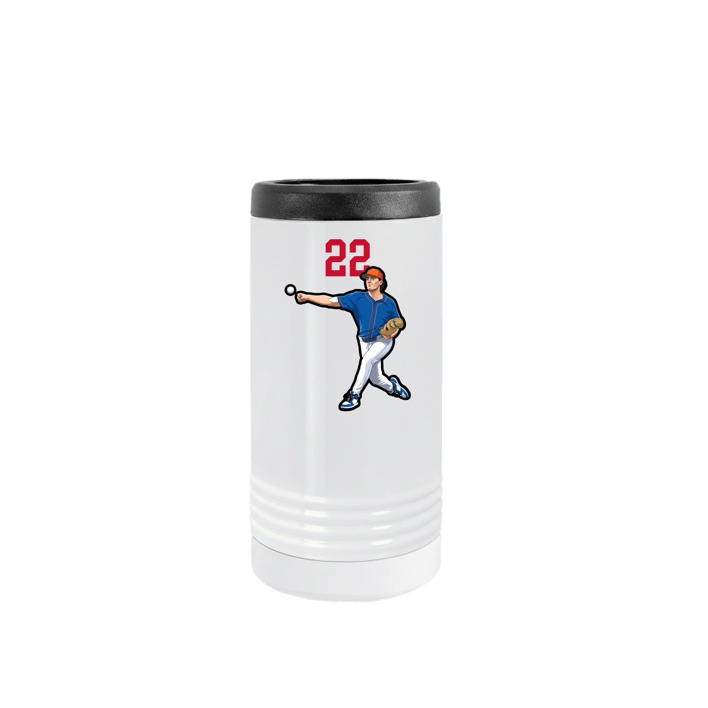 Slim Beverage Holder — Number Top in White