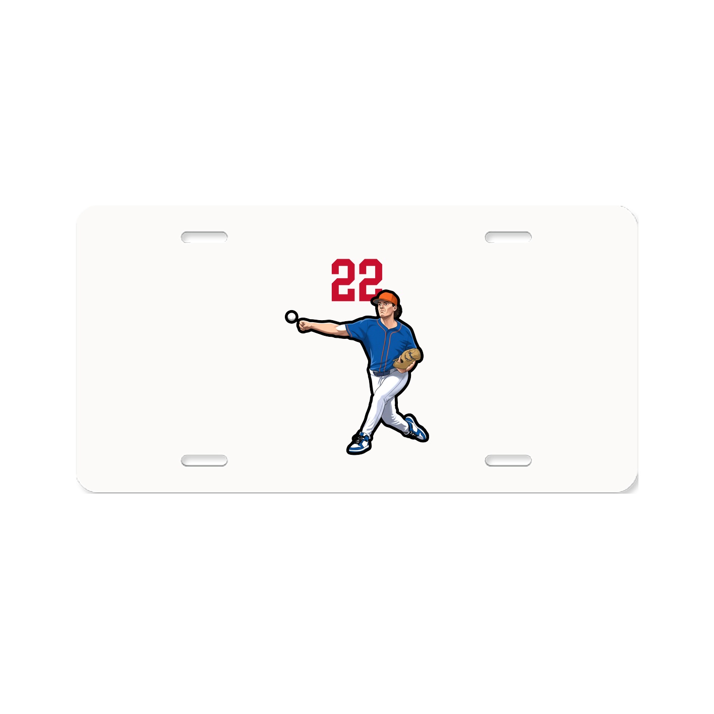 License Plate — Number Top in Classic