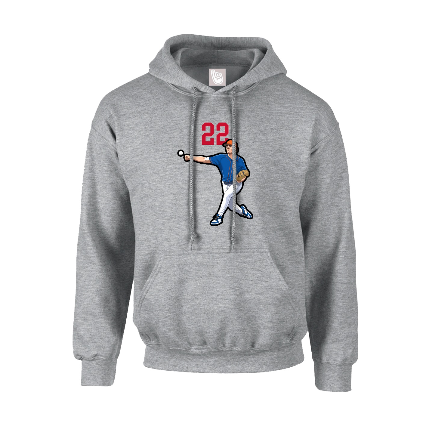 Hoodie — Number Top in Grey