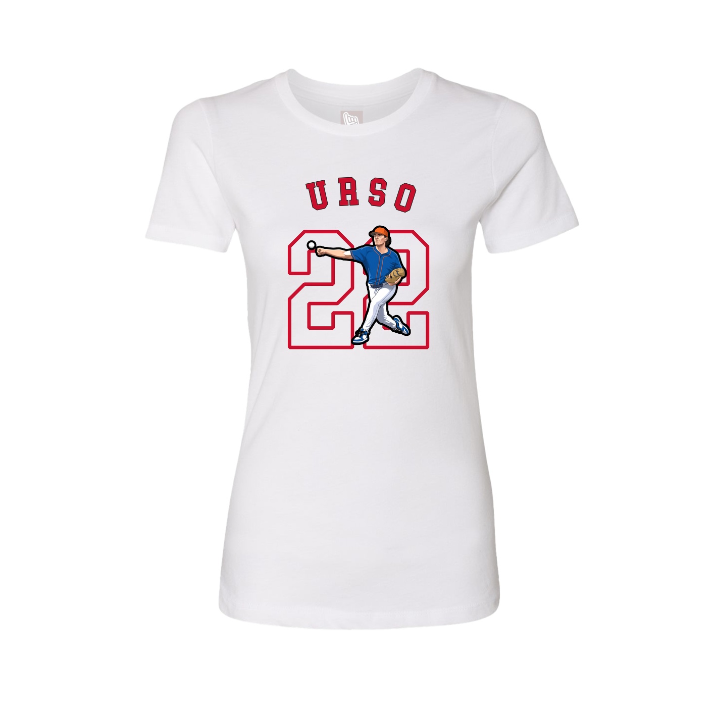 Fitted Women's Tee — Shirsey Arch in White