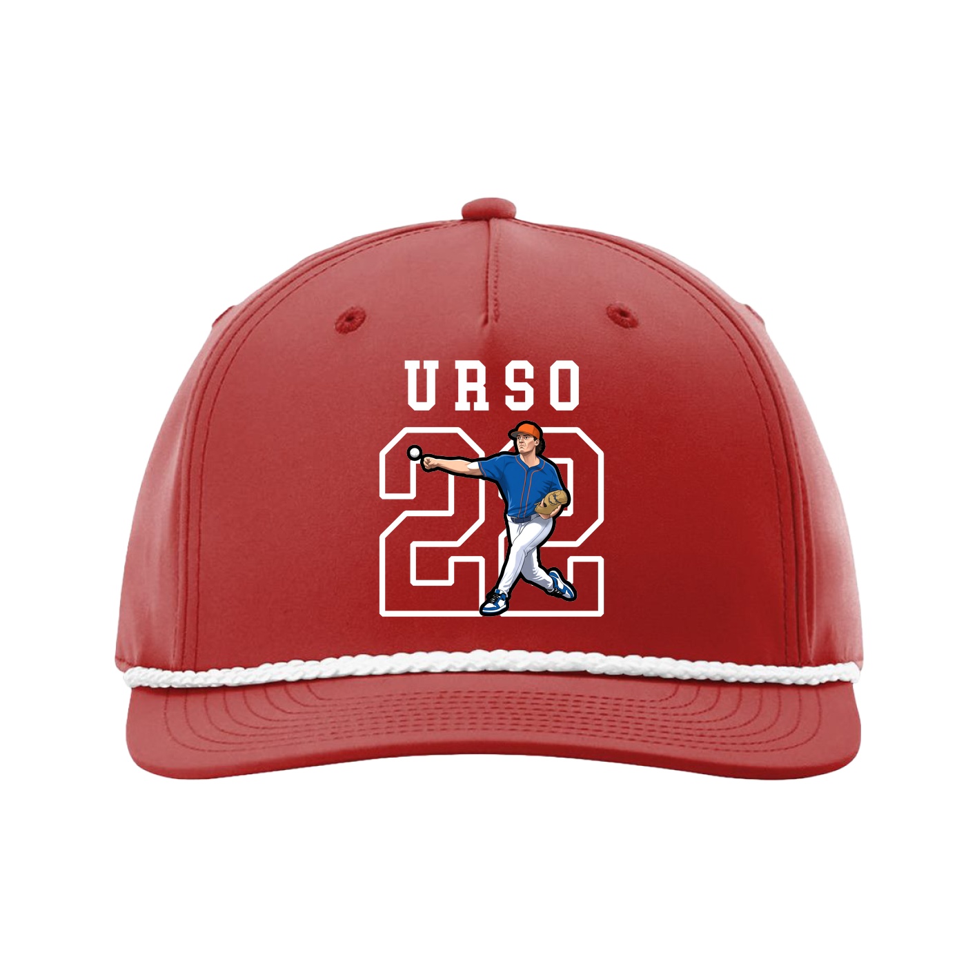 Five-Panel Classic Rope Cap — Shirsey in Red