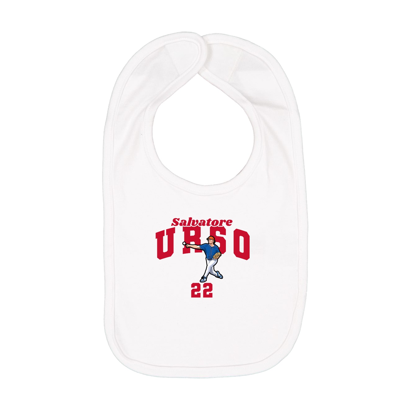 Infant Bib — Signature Arch in White