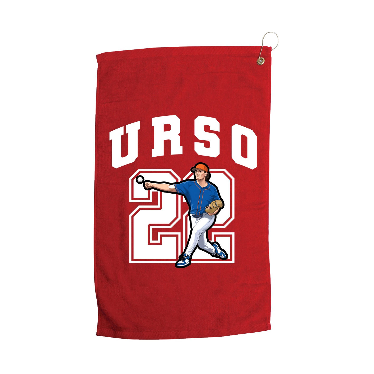 Golf Towel — Number in Red