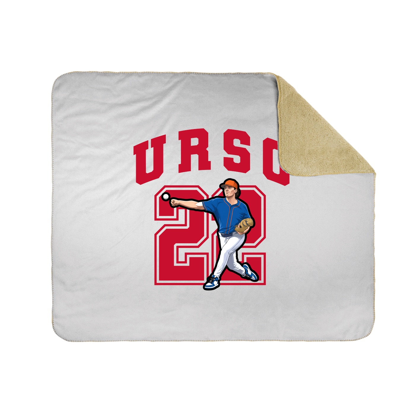 Throw Blanket — Number in White