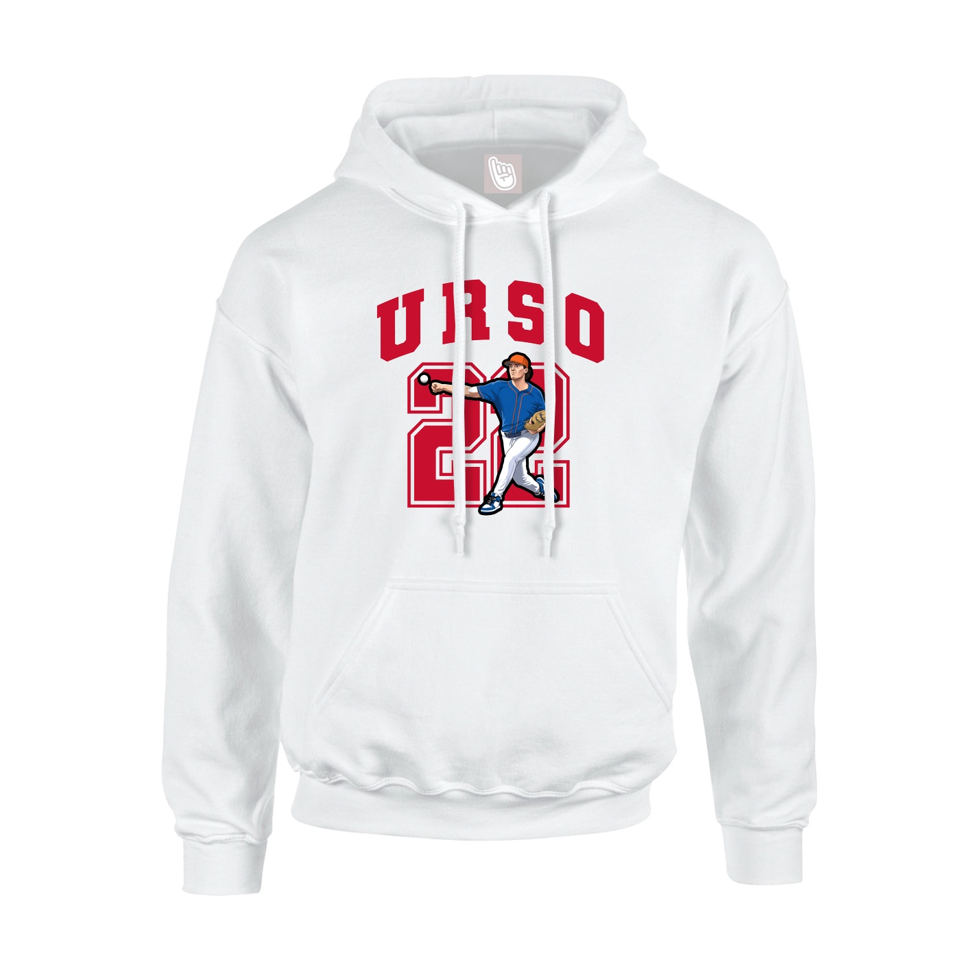 Youth Hoodie — Number in White
