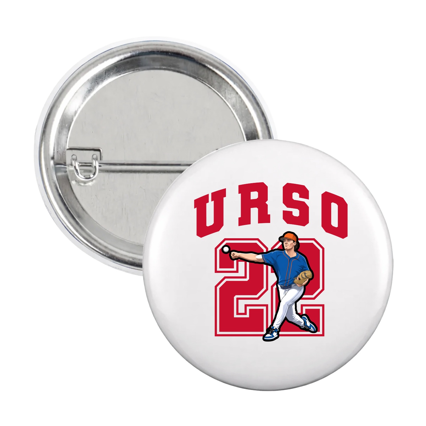 Game Day Button — Number in White