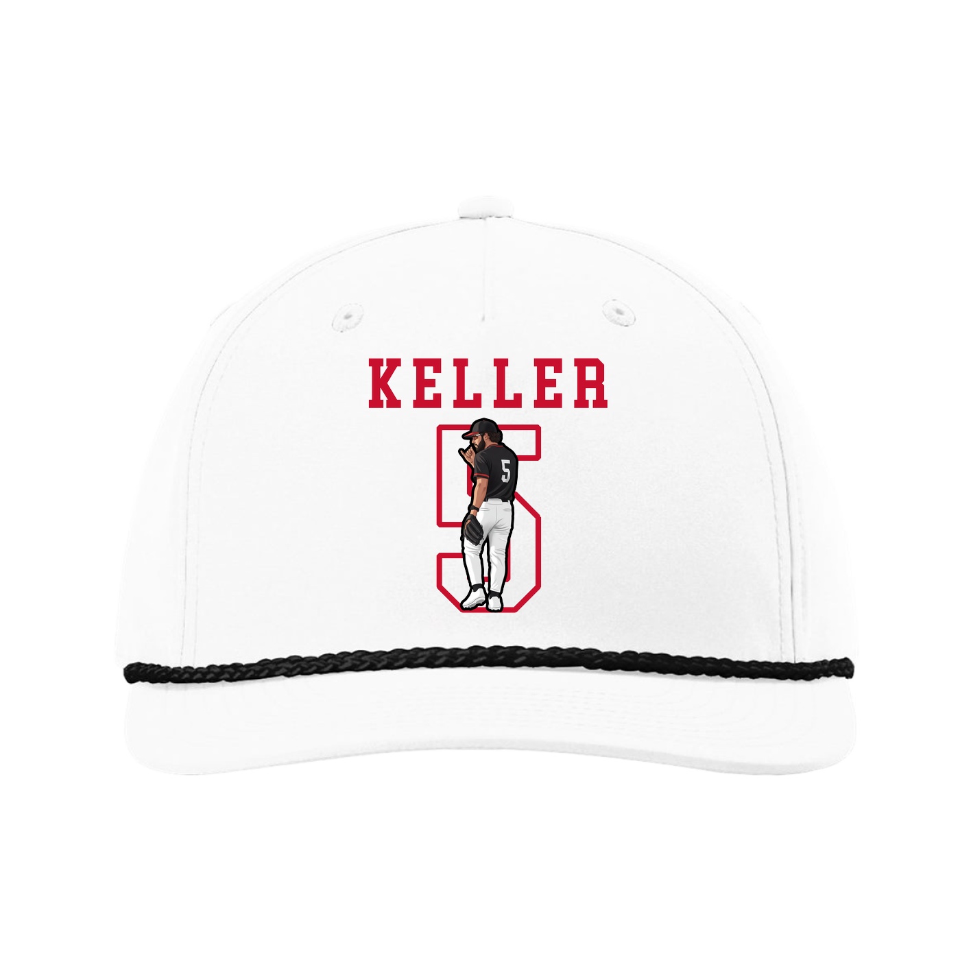 Five-Panel Classic Rope Cap — Shirsey in White