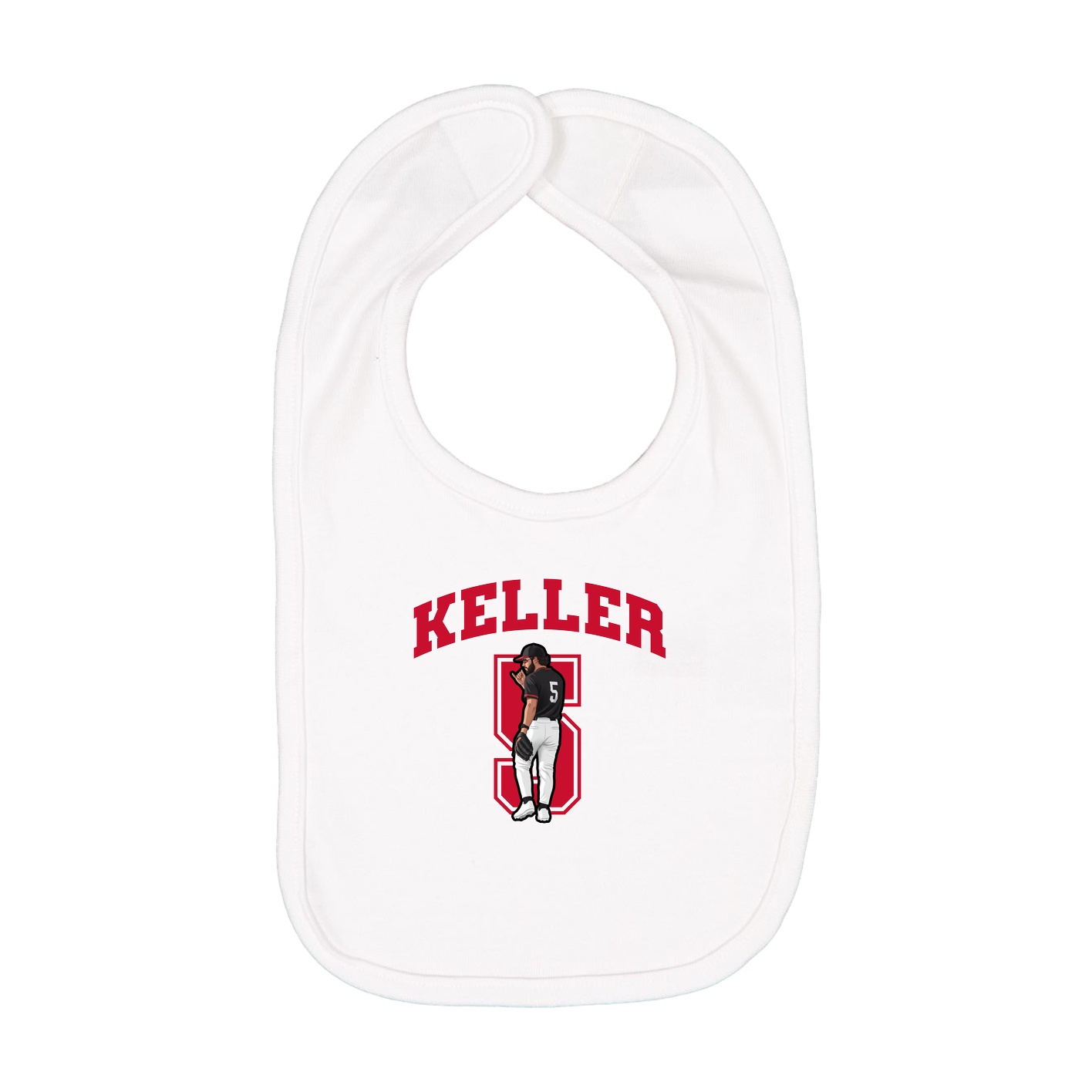 Infant Bib — Number in White