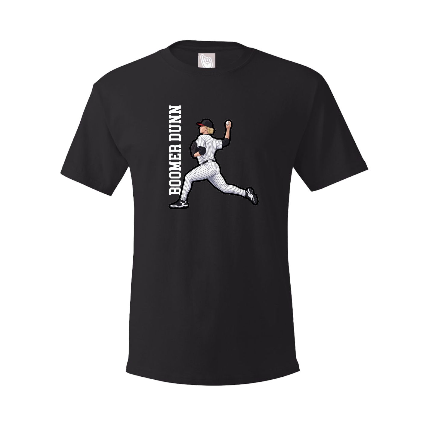 Youth Tee — Name Vertical in Black