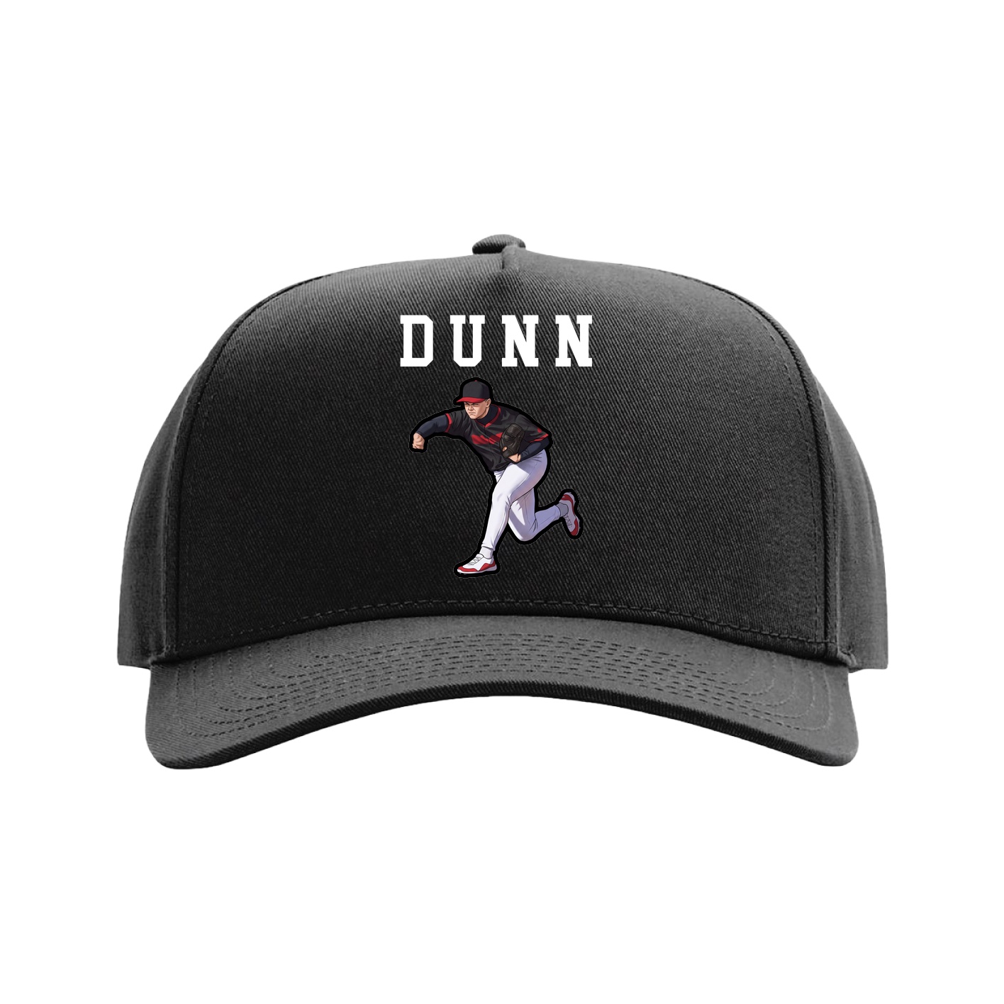 Full Fabric Five-Panel Champ Cap — Shirsey in Black