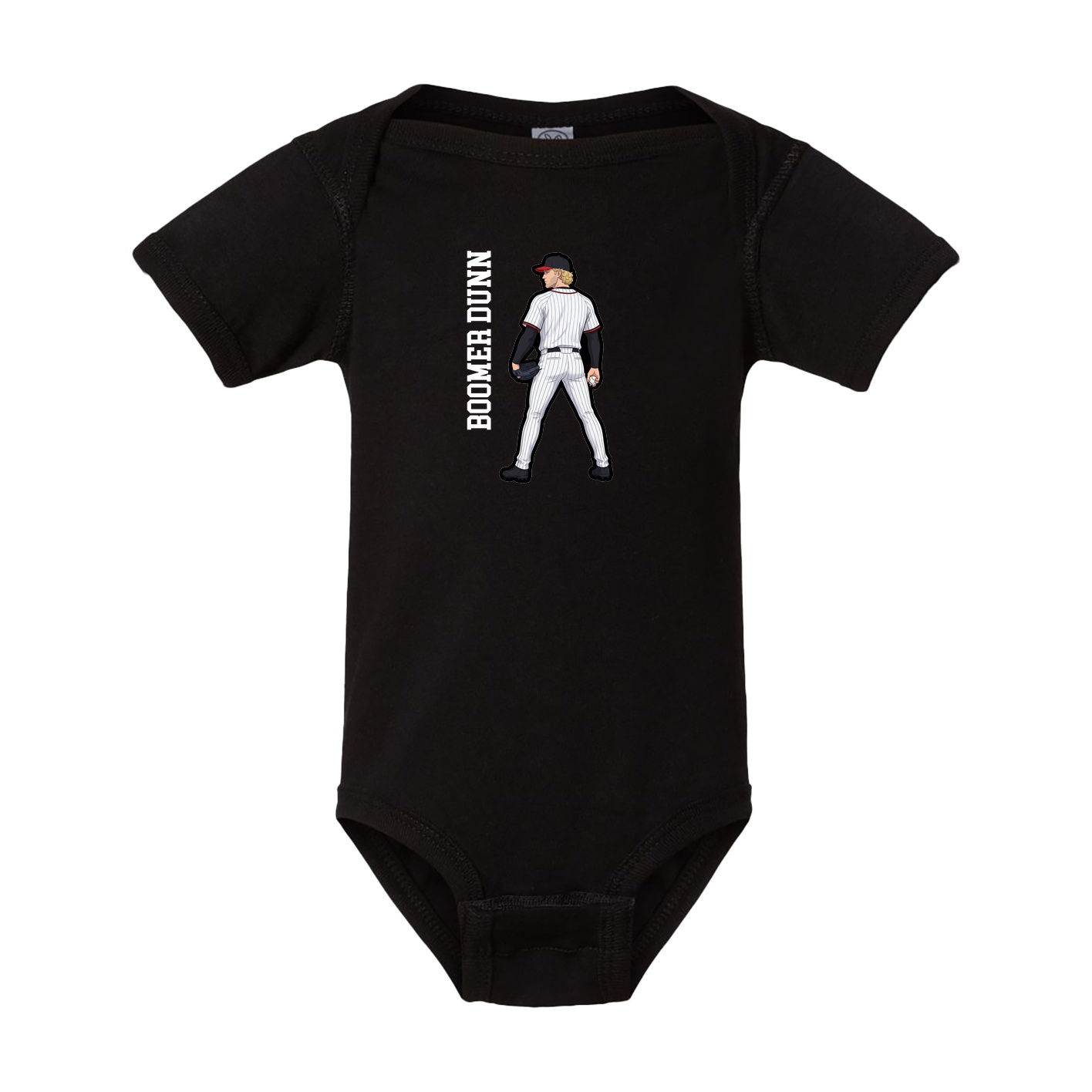 Baby Onesie — Name Vertical in Black