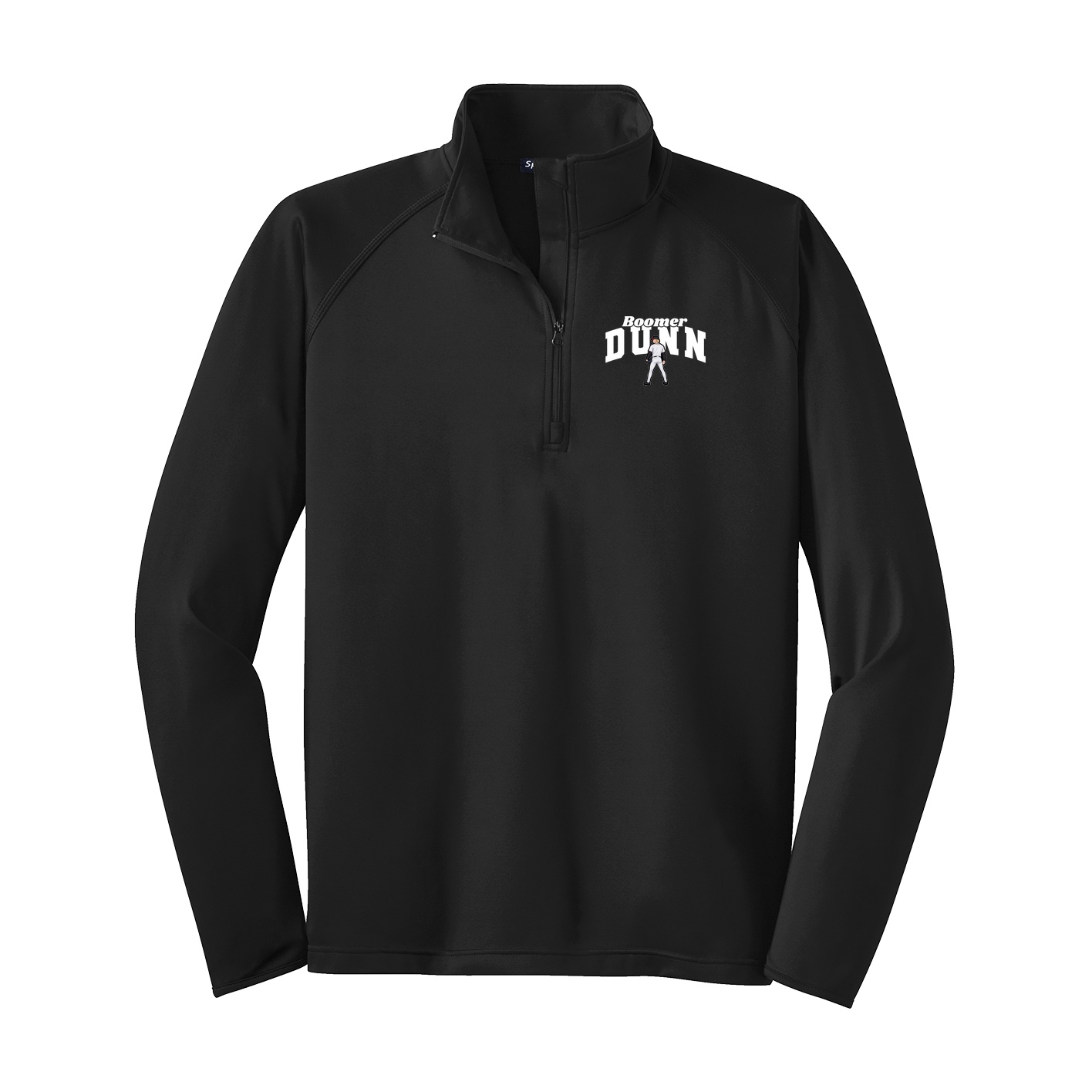 Q-Zip Pullover — Signature Arch in Black