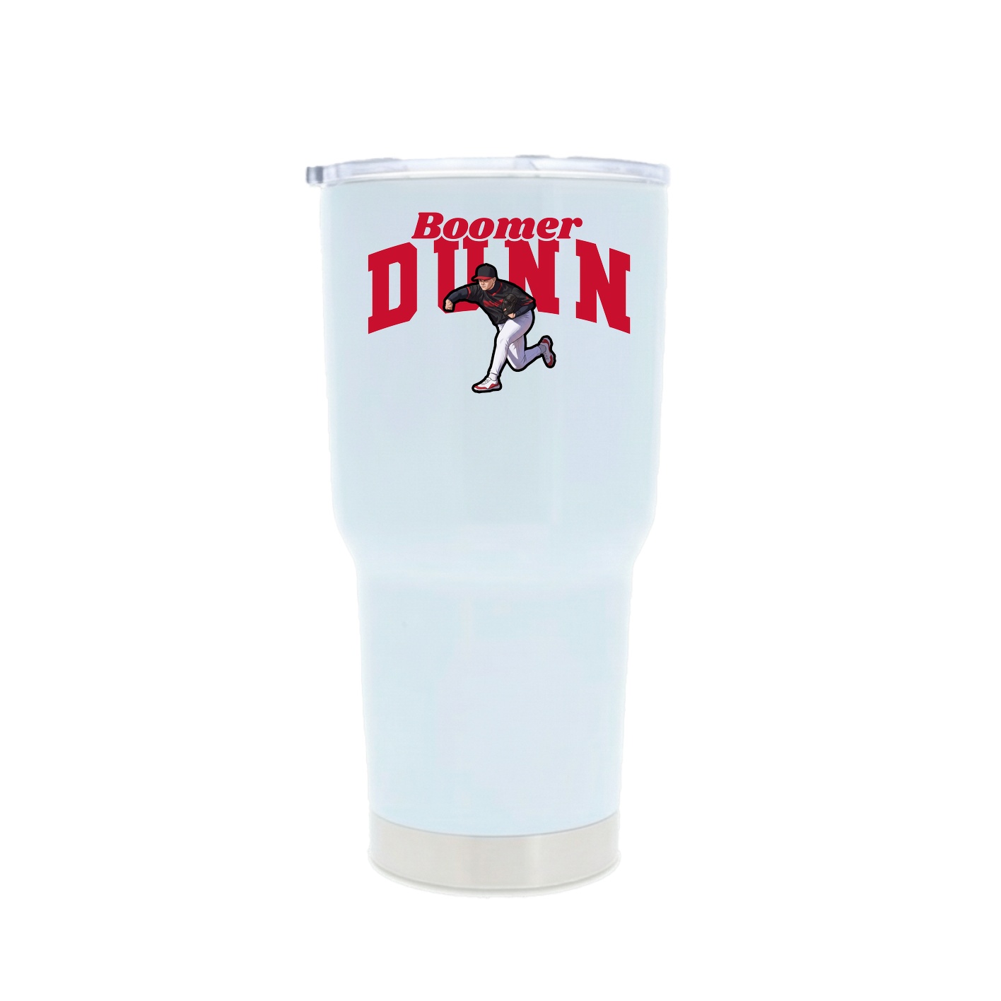 30oz Stainless Steel Tumbler — Signature Arch in White