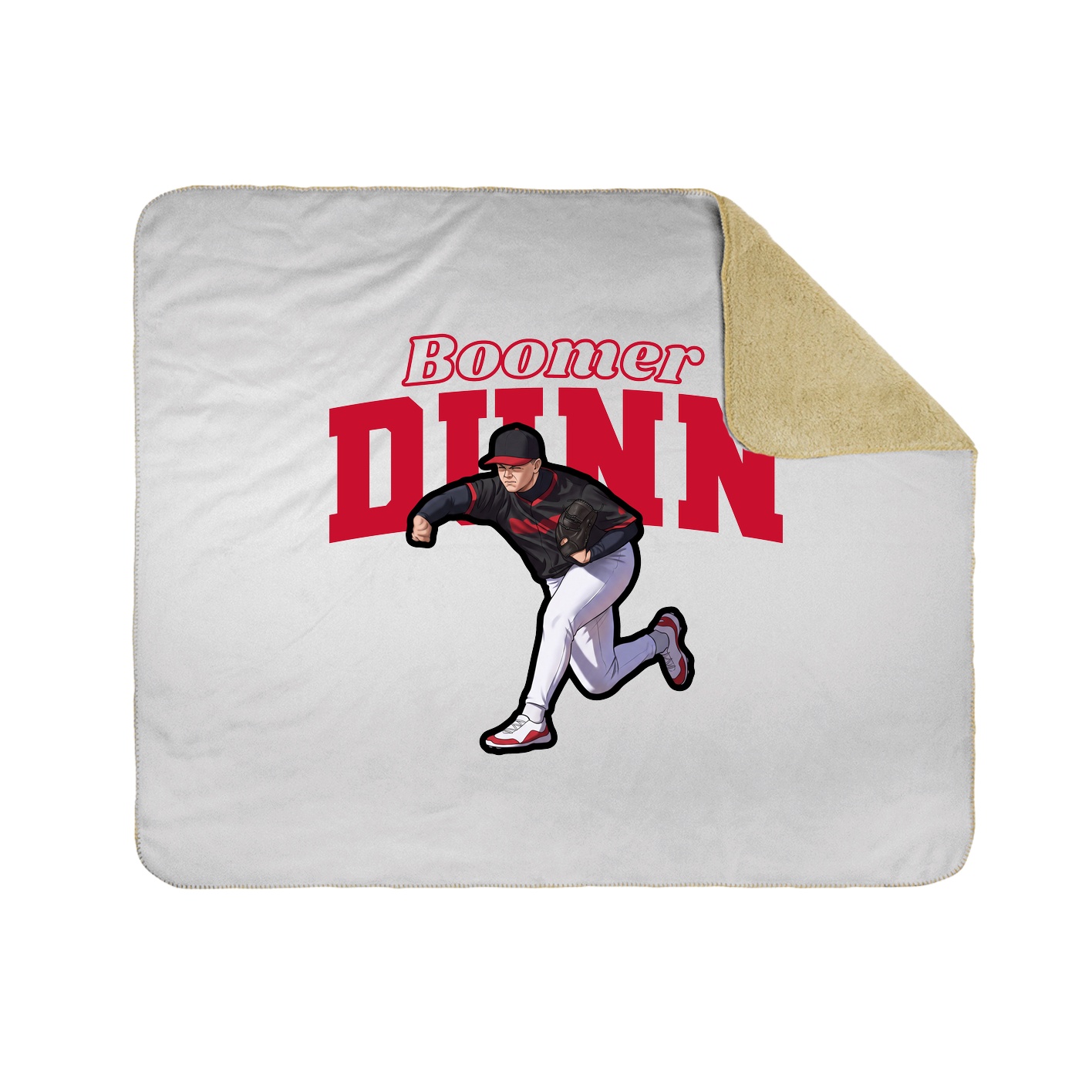 Throw Blanket — Name Arch in White