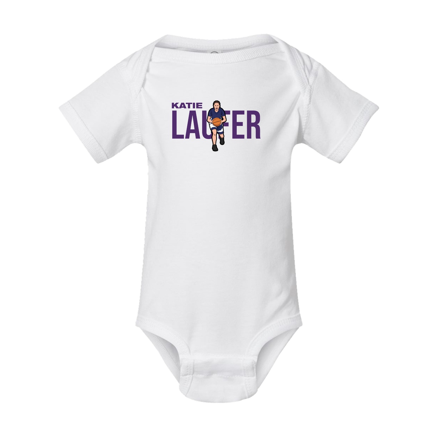 Baby Onesie — Player Name in White