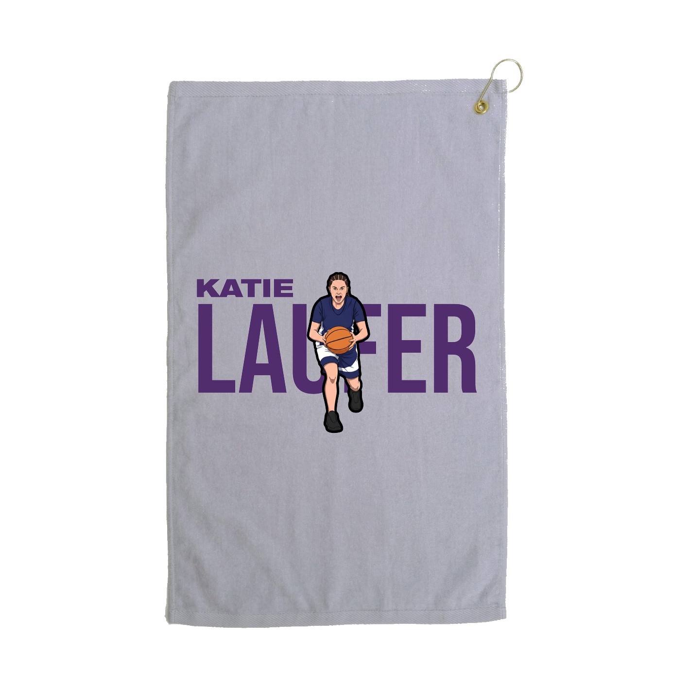 Golf Towel — Player Name in Grey