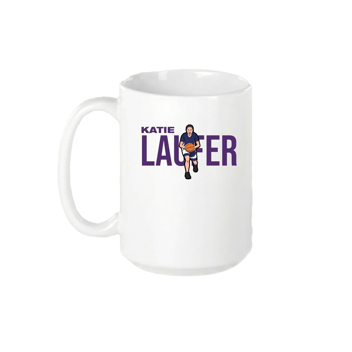 15oz Coffee Mug — Player Name in White