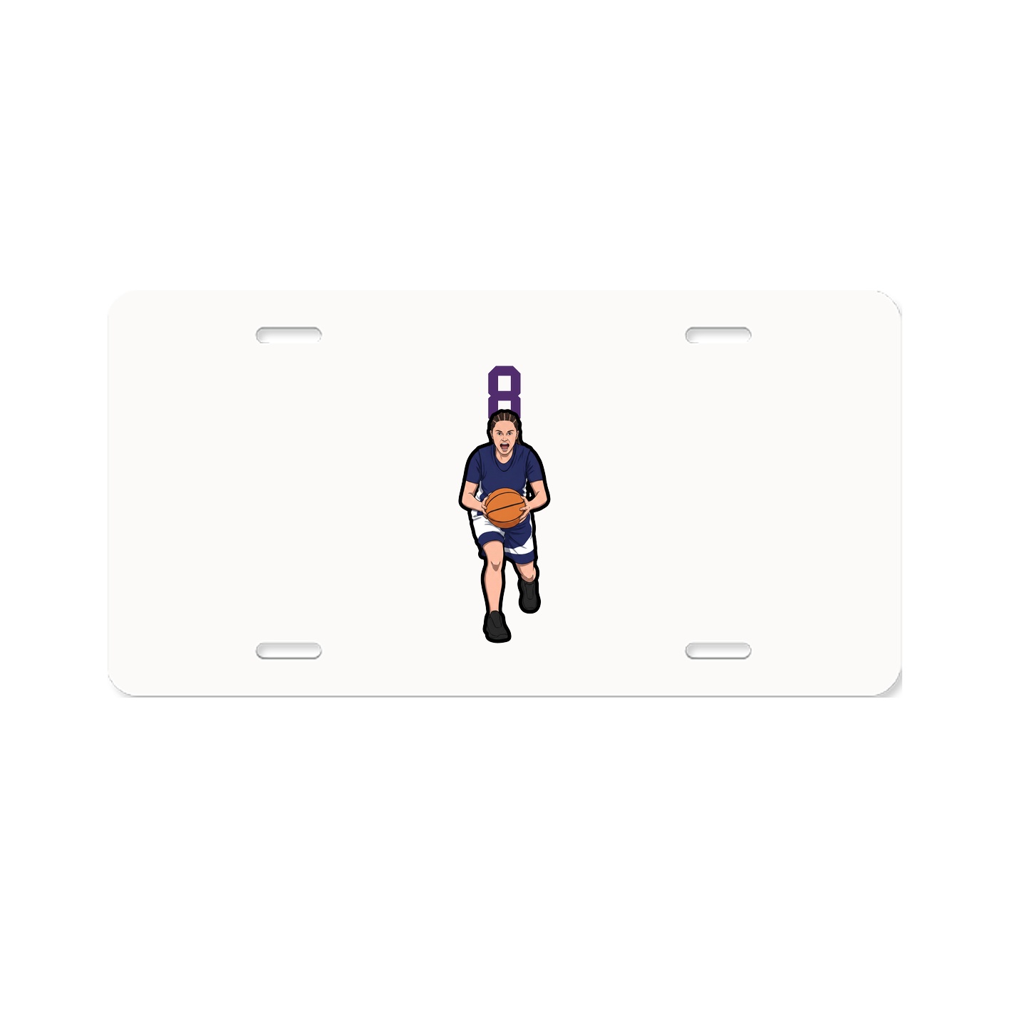 License Plate — Number Top in Classic