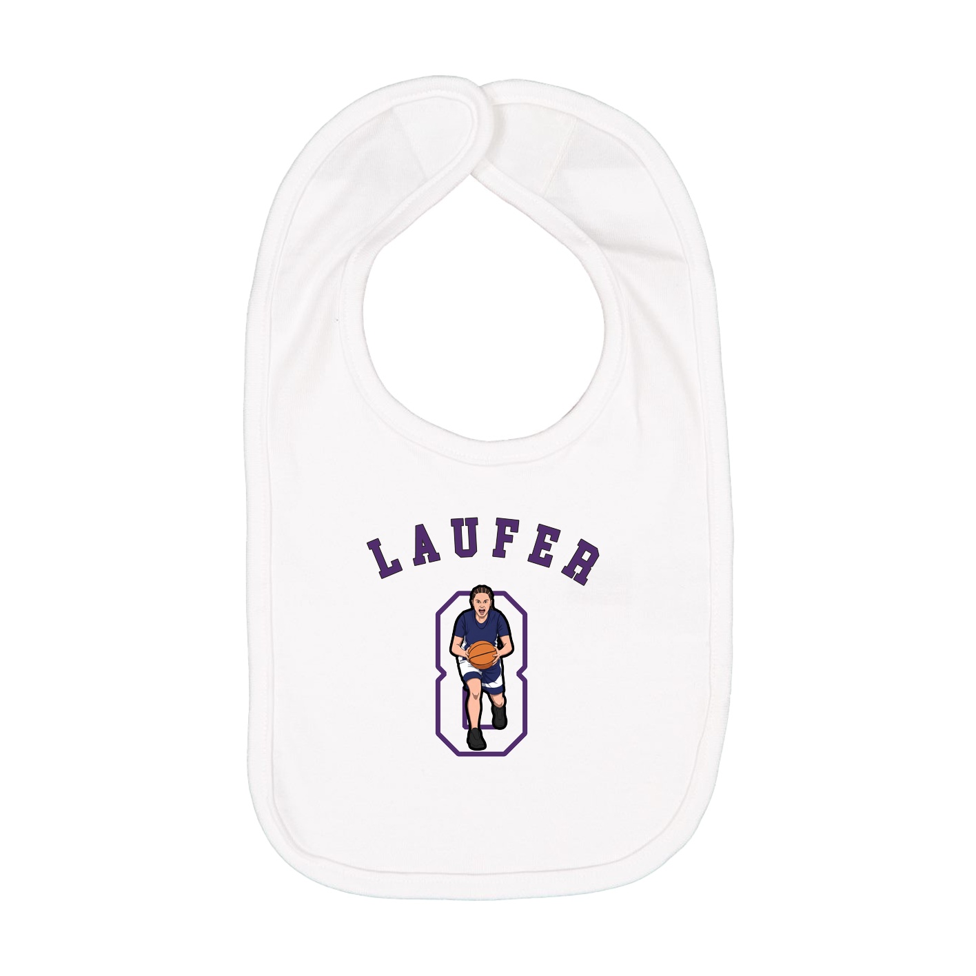 Infant Bib — Shirsey Arch in White