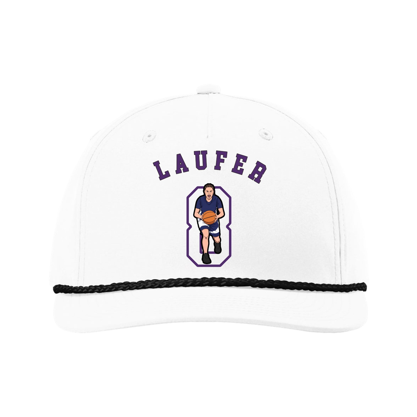 Five-Panel Classic Rope Cap — Shirsey Arch in White