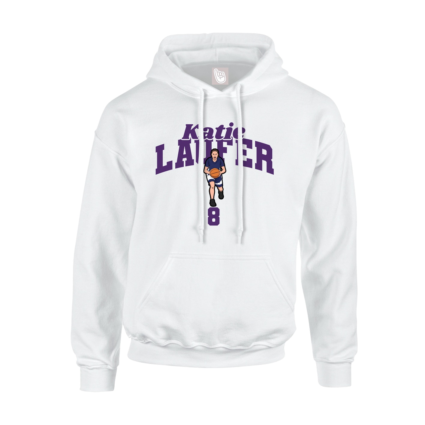 Hoodie — Signature Arch in White