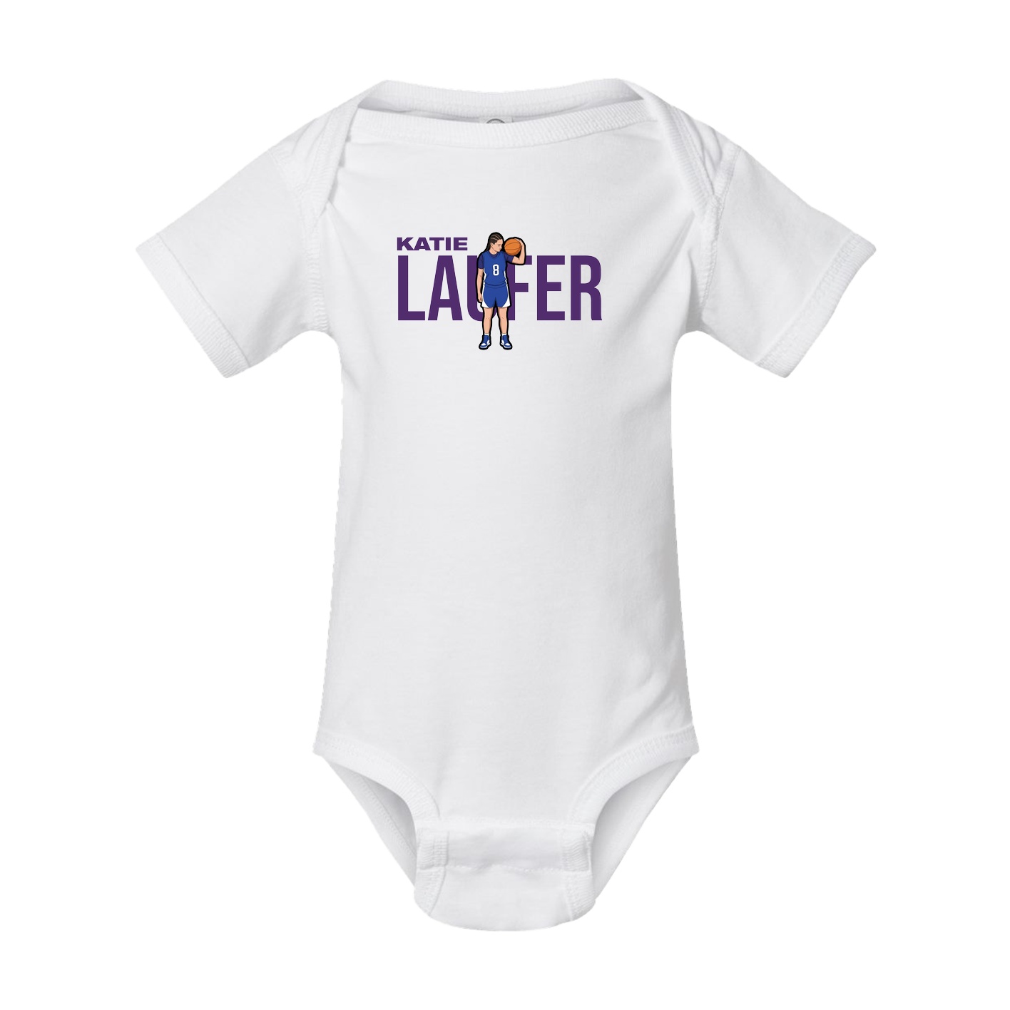 Baby Onesie — Player Name in White