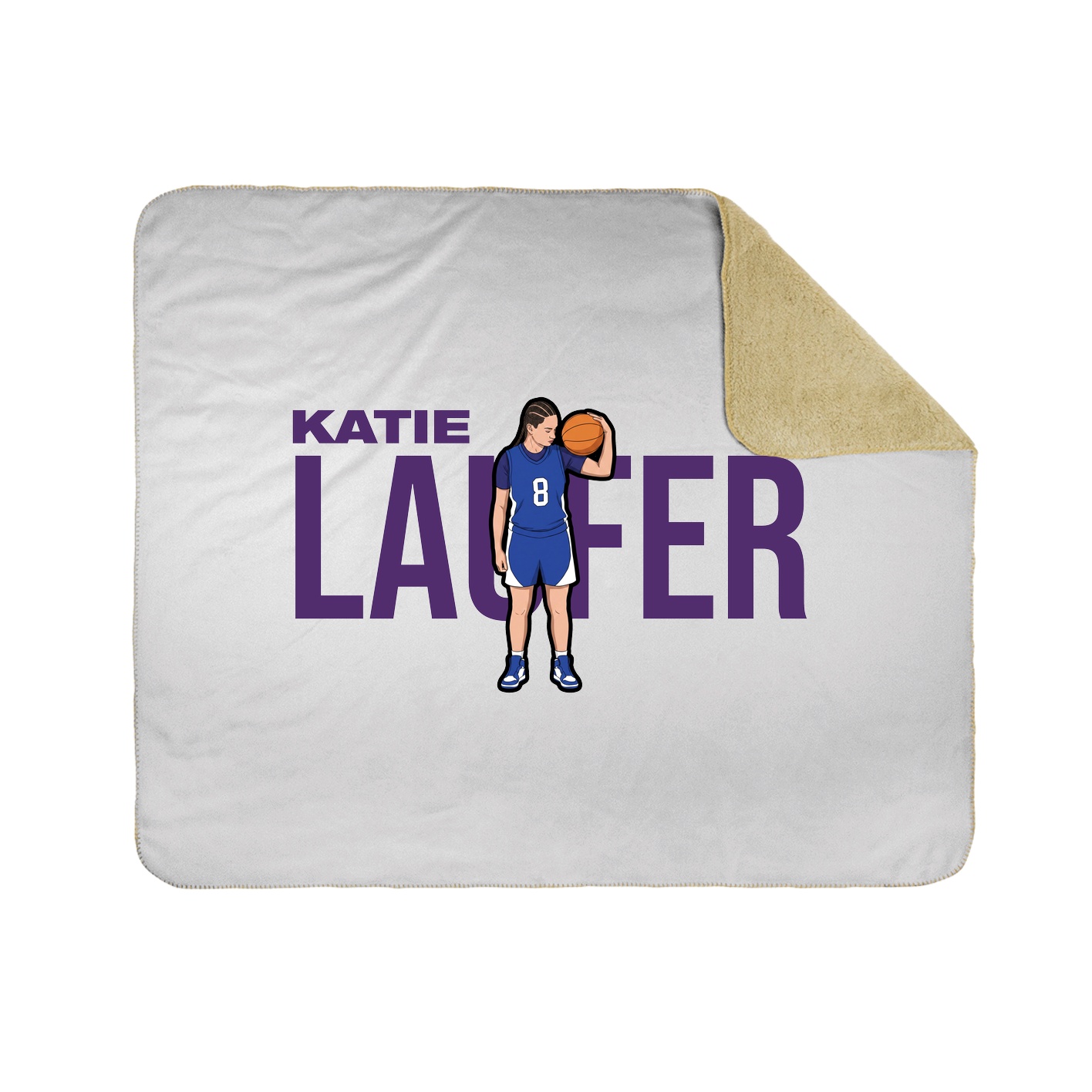 Throw Blanket — Player Name in White