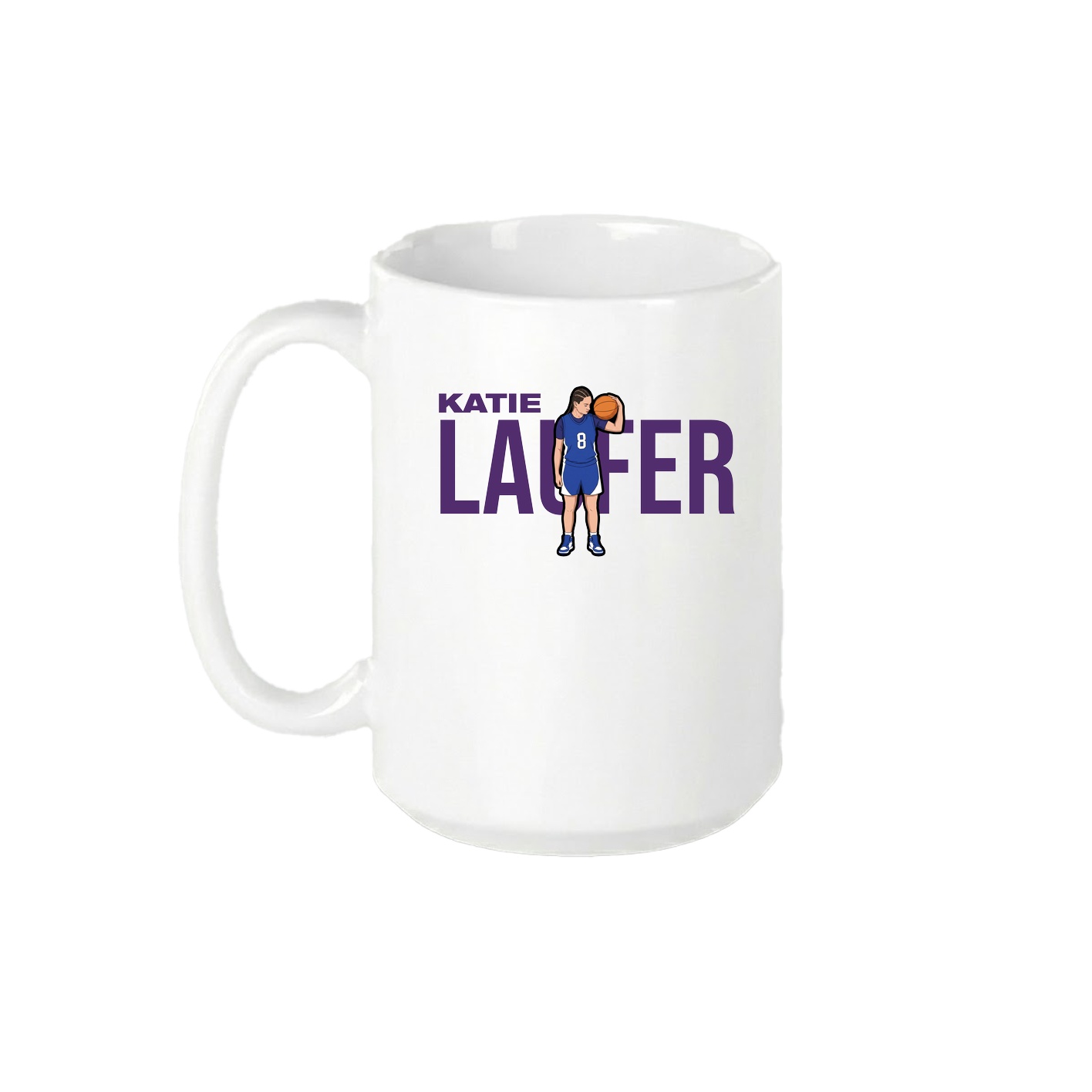 15oz Coffee Mug — Player Name in White