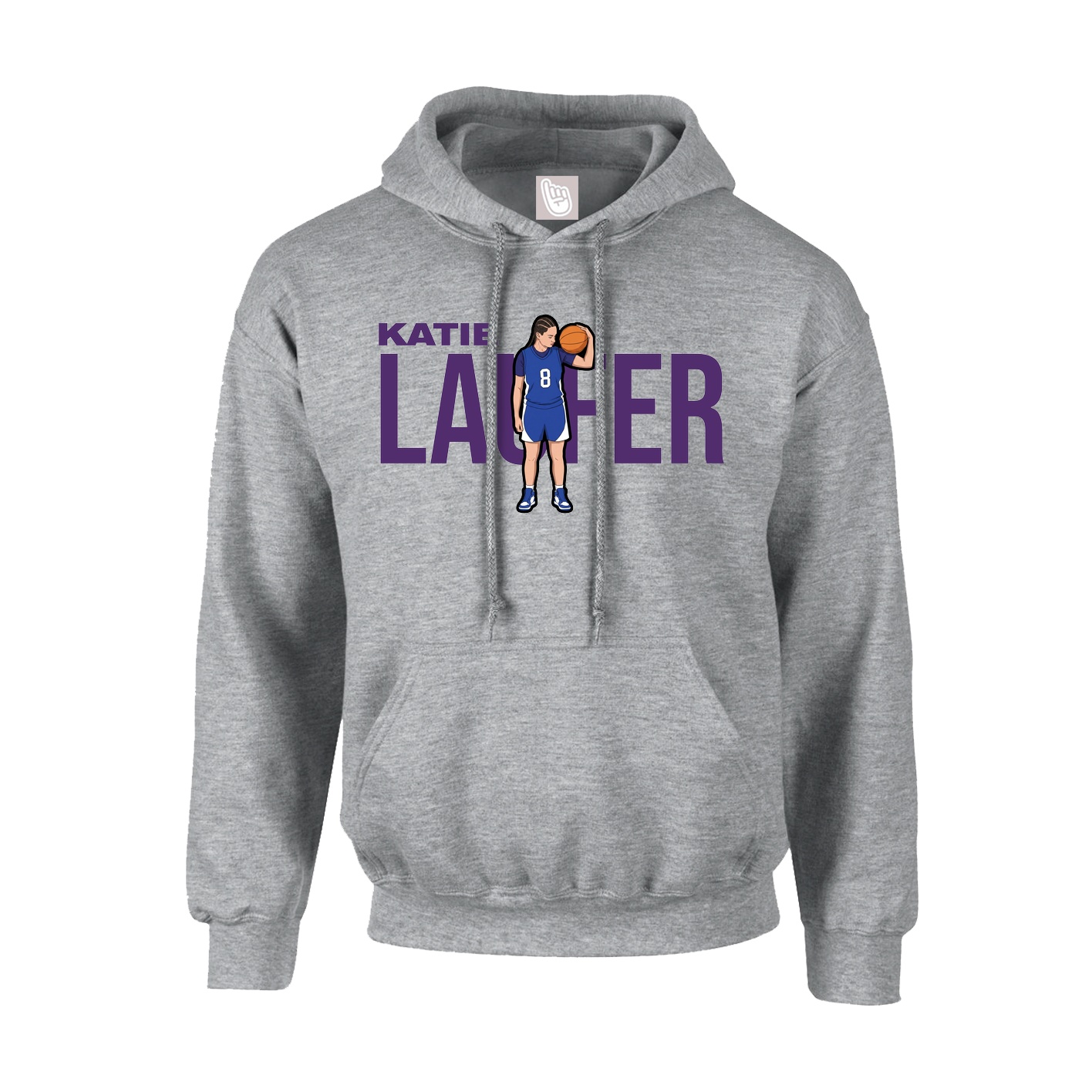 Youth Hoodie — Player Name in Grey