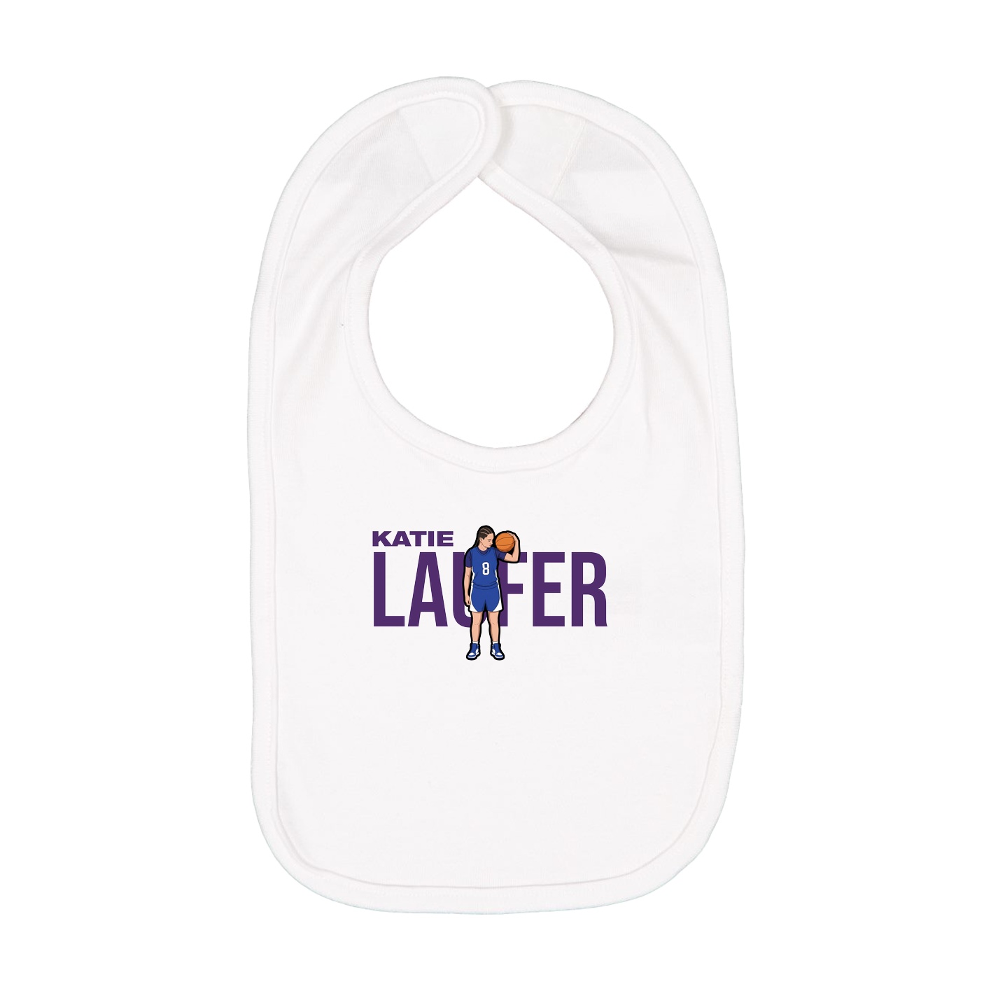 Infant Bib — Player Name in White