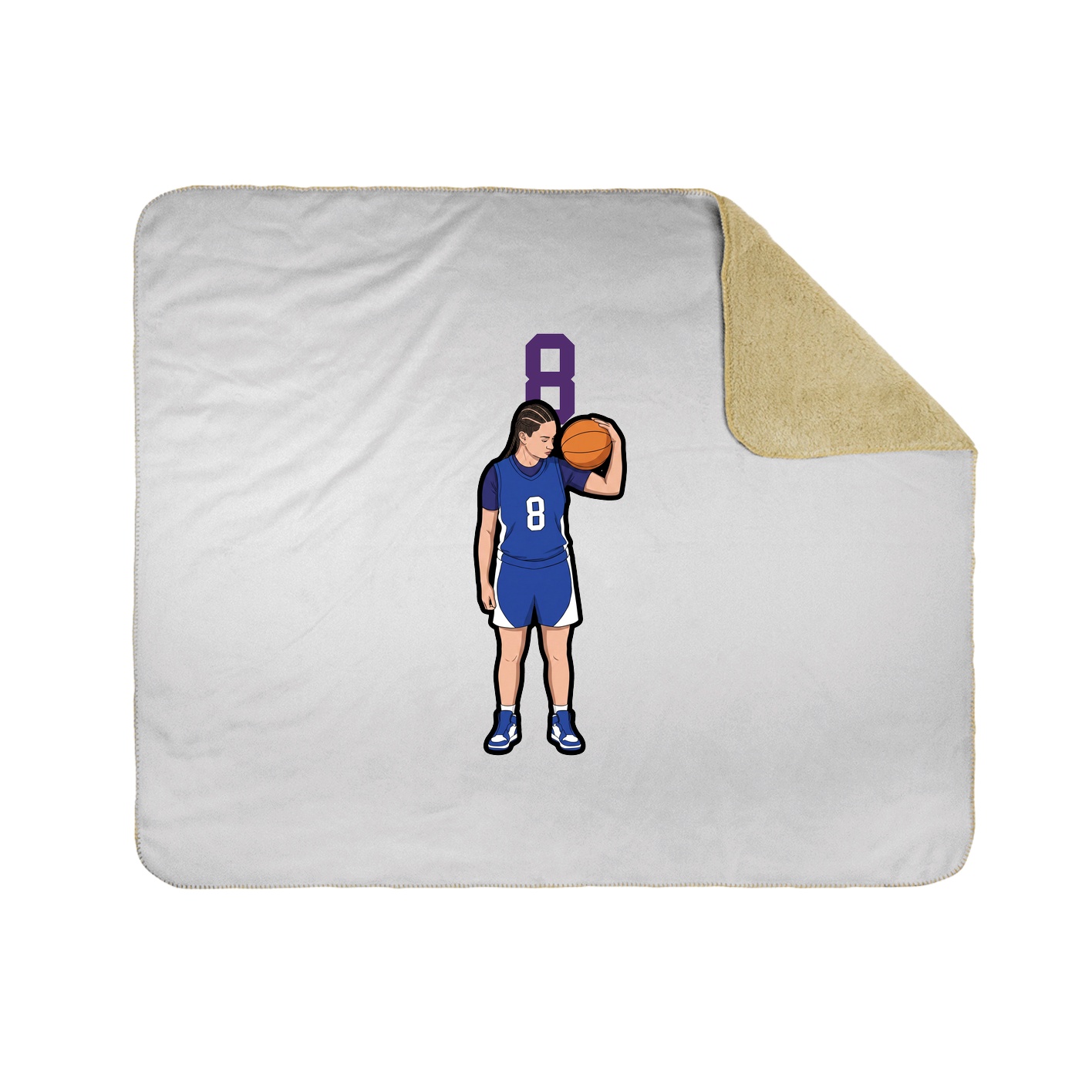 Throw Blanket — Number Top in White