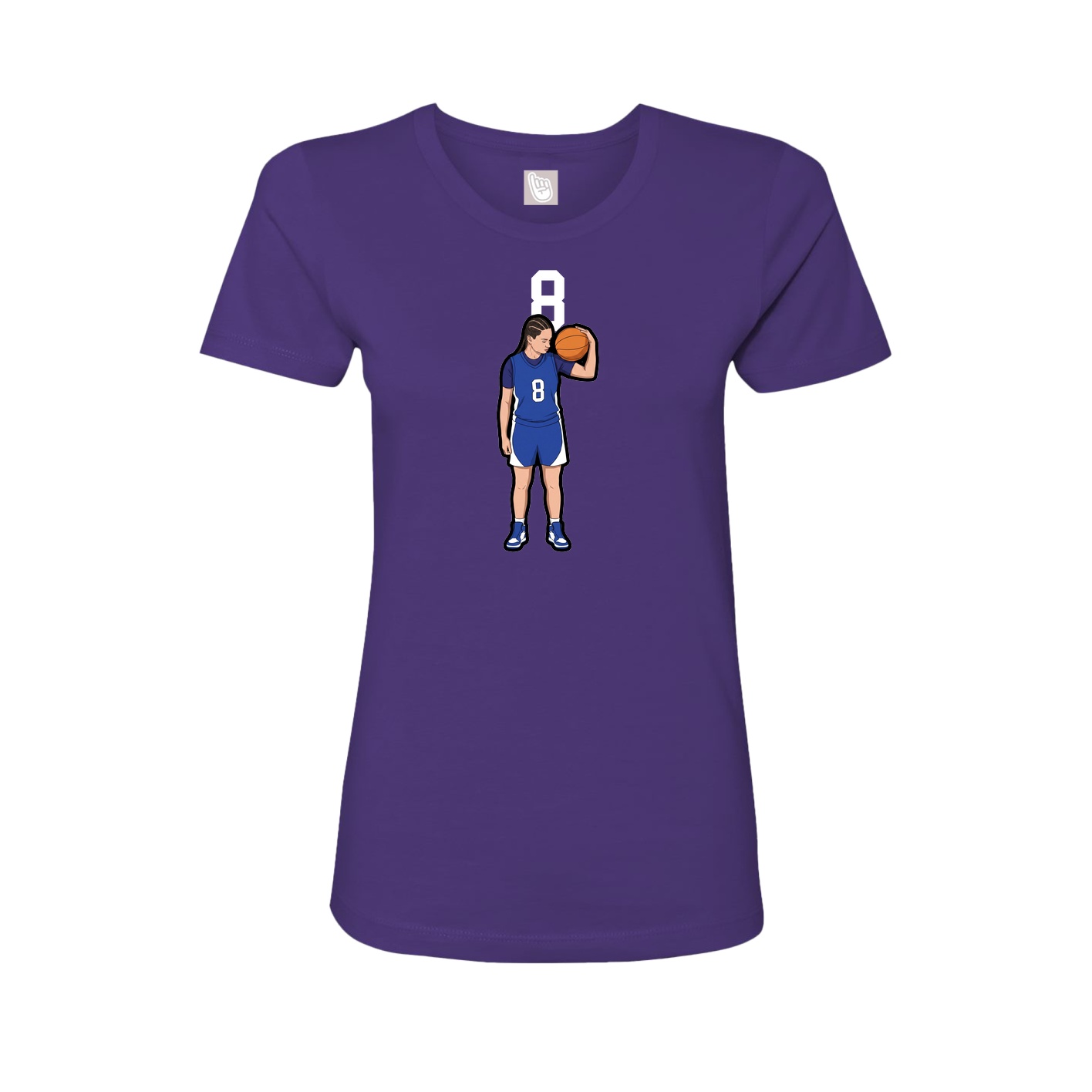Womens Tee — Number Top in Purple