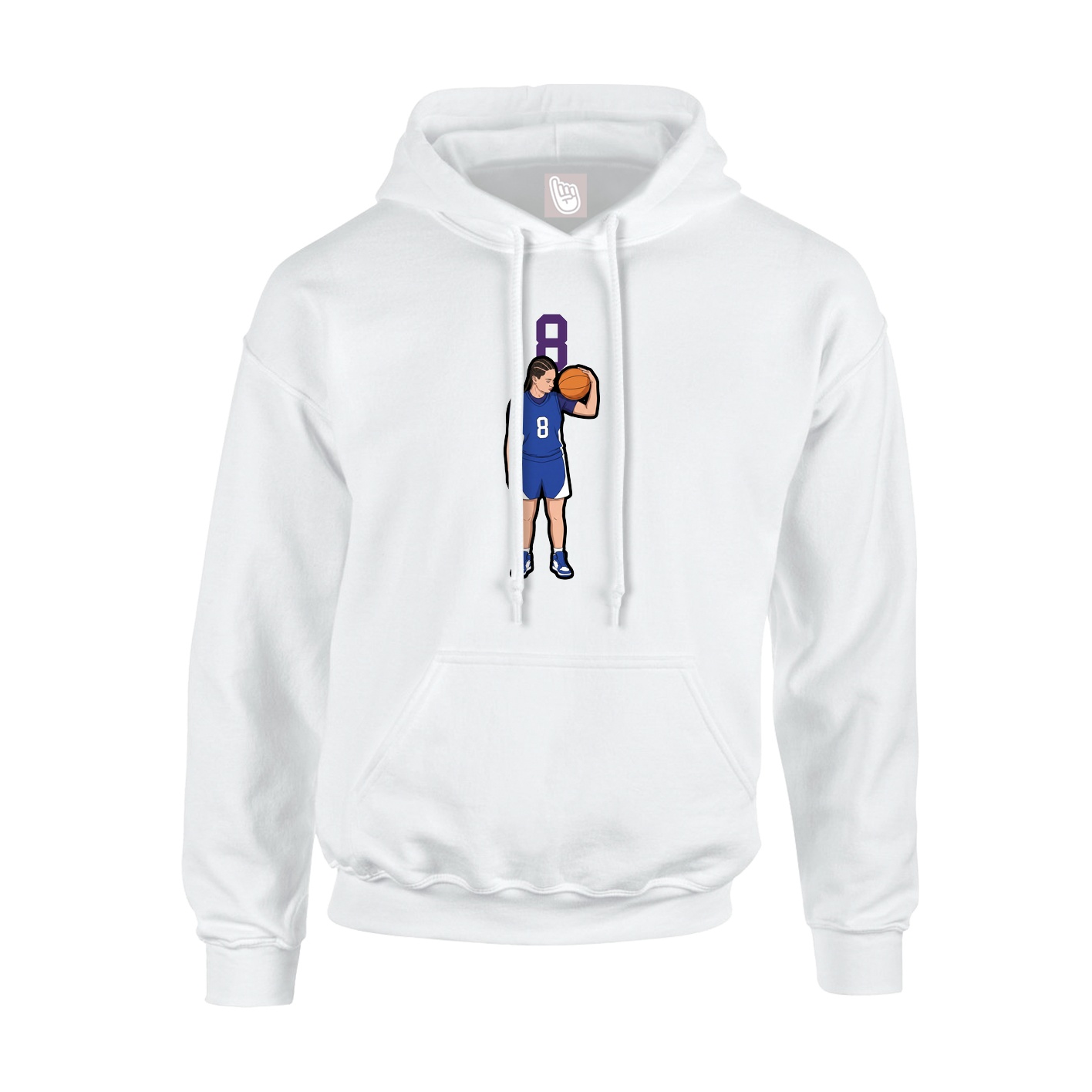 Hoodie — Number Top in White