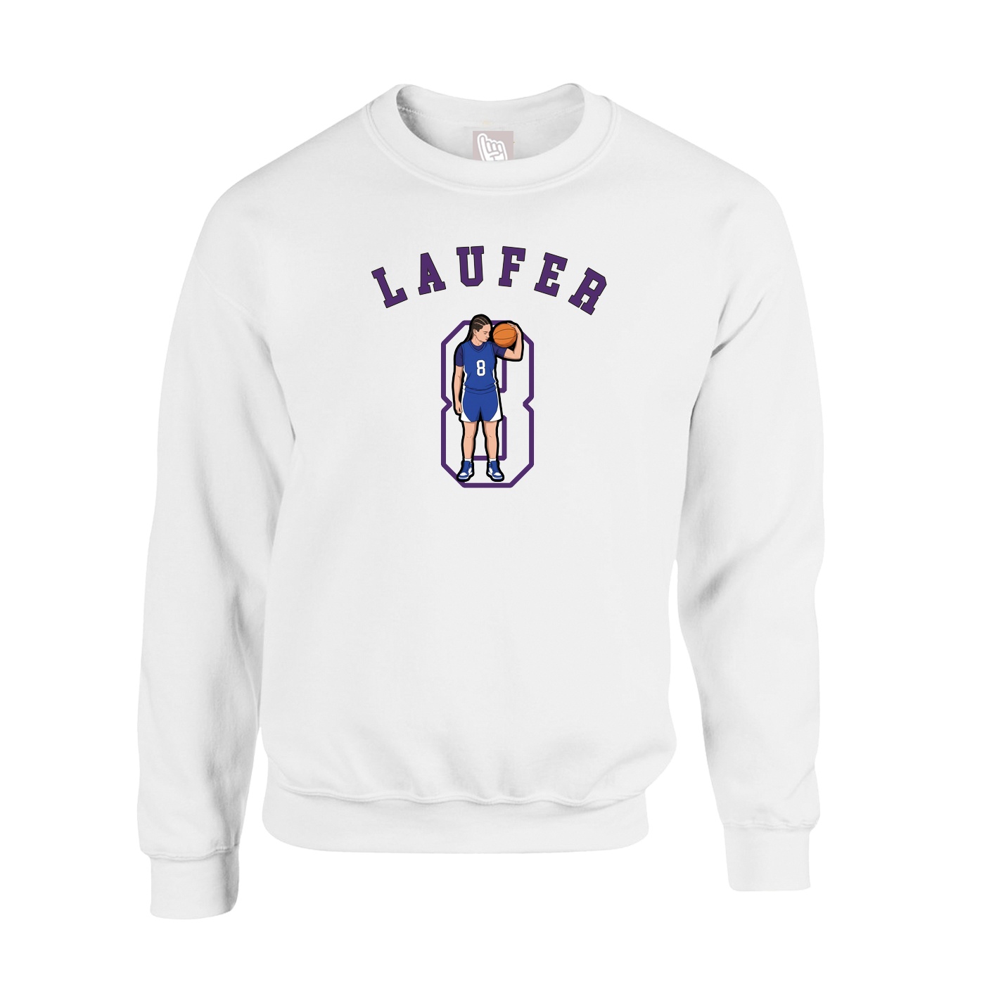 Fleece Crew — Shirsey Arch in White